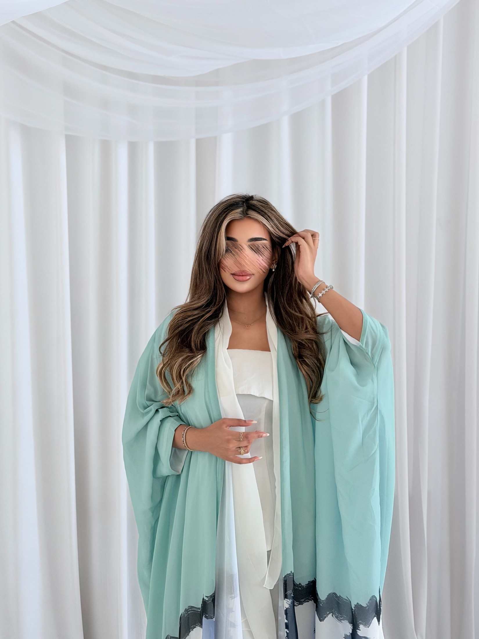 MWT5213 - عبايه طباعه شيفون - Aya