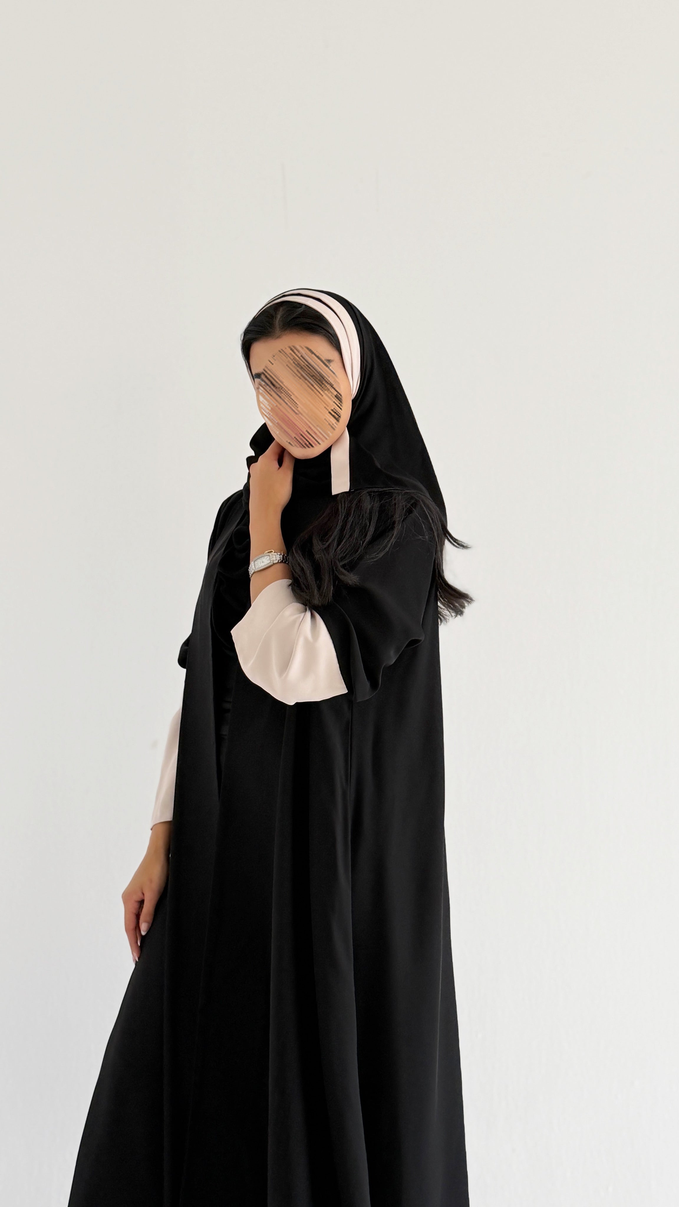 MW2170 -  عبايه كريب  راقيه وحصرية - Aya