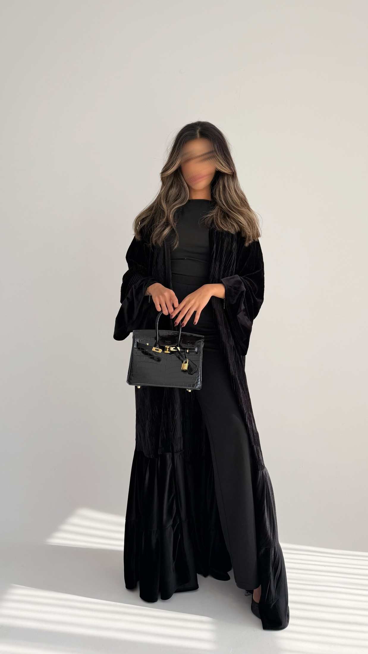 MWT876 - عباية مخمل بيليسية - Aya