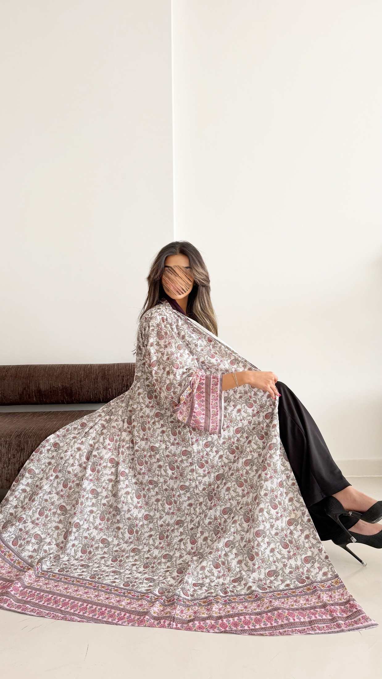 MWT569 - عباية ركامة مشجرة - Aya