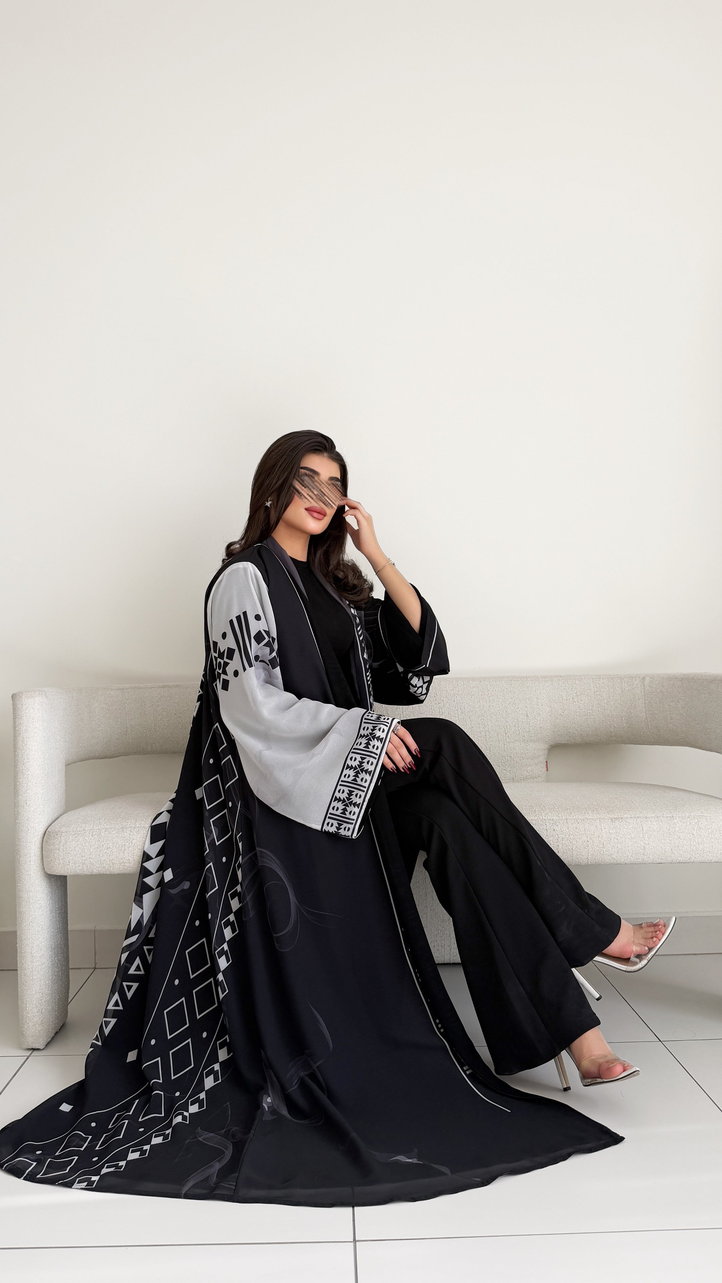 MWT1065 -عباية طباعة | Printed Abaya - Aya
