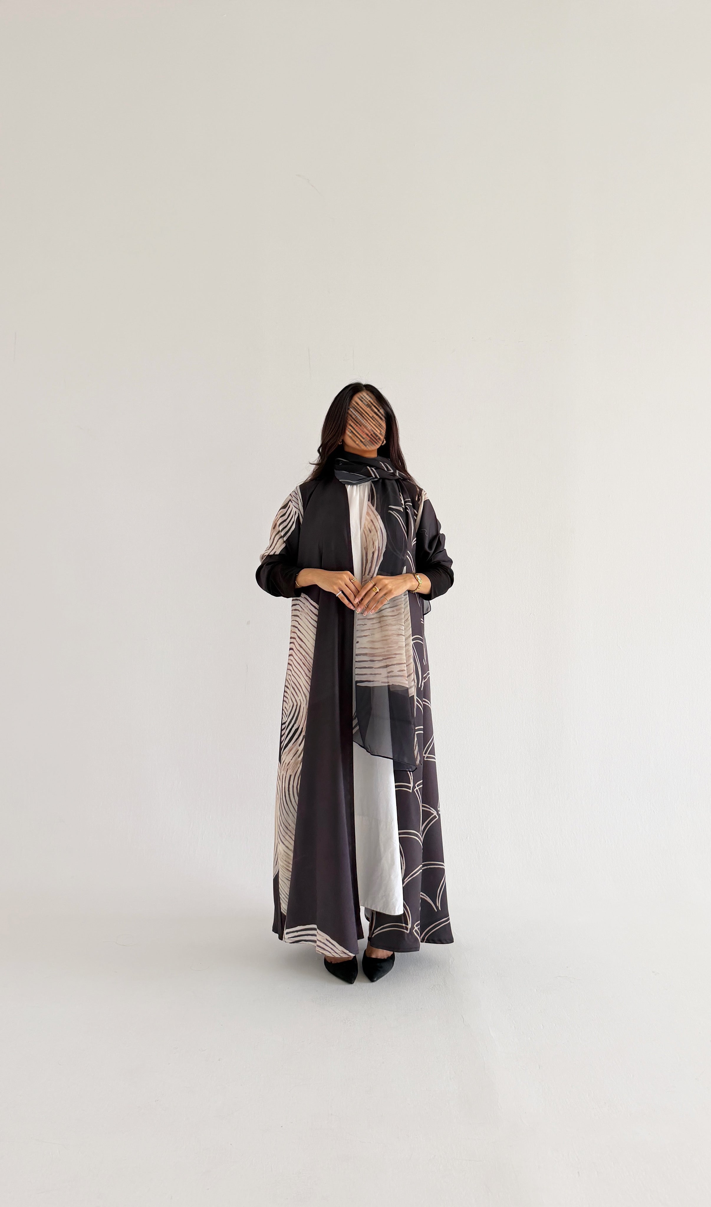 MWT1157 - عباية طباعة | Printed Abaya - Aya