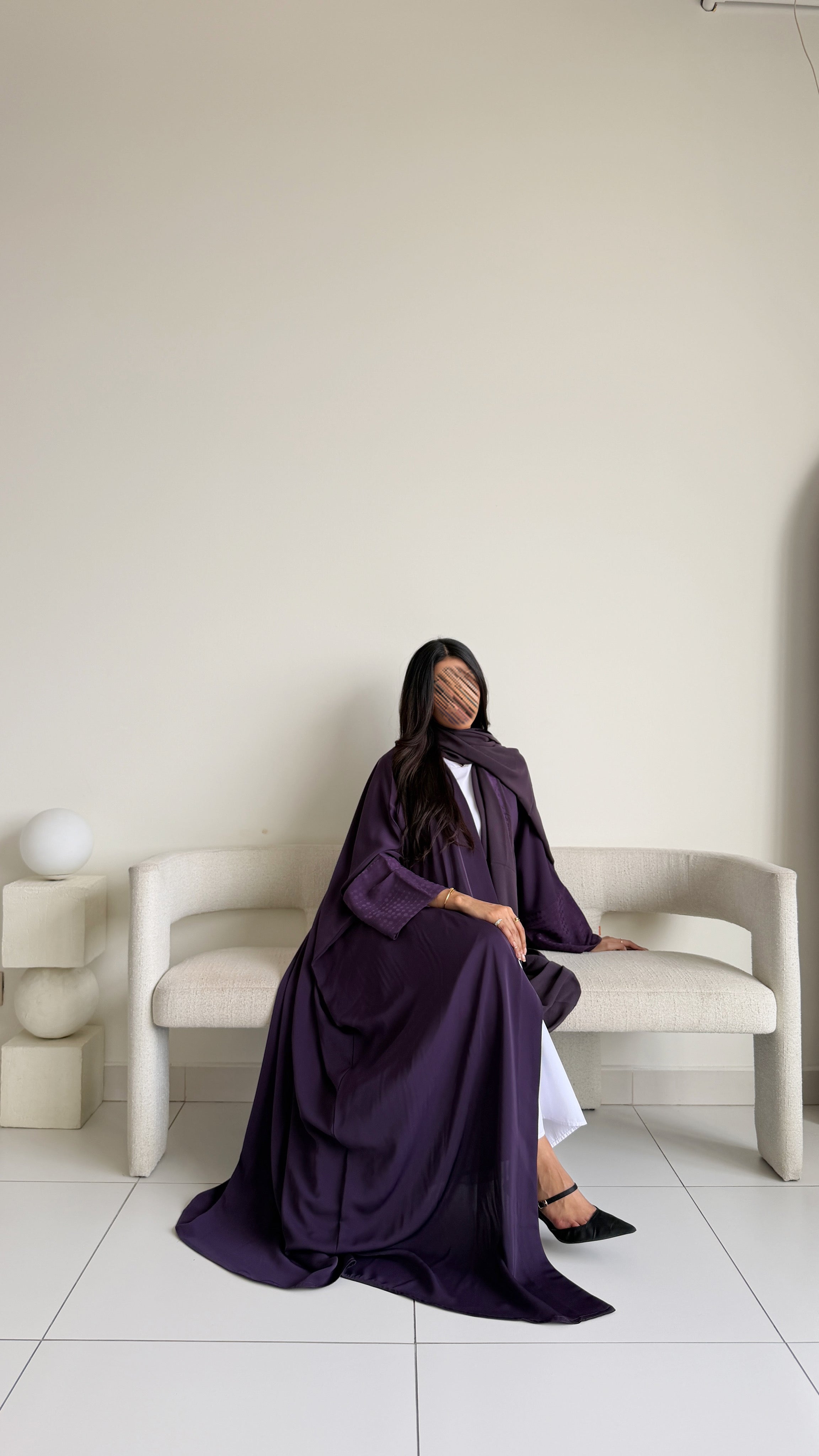 MW2153 -    عباية كريب بقصة نص بشت مع اضافه خامتين راقيه - Aya