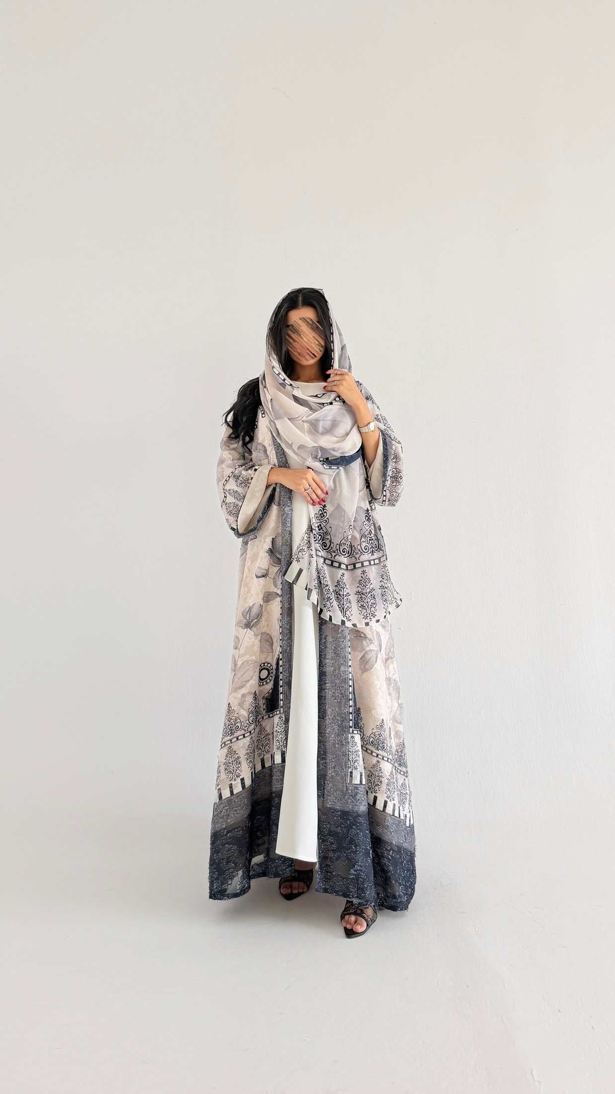 MWT1360 عباية طباعة | Printed Abaya - Aya