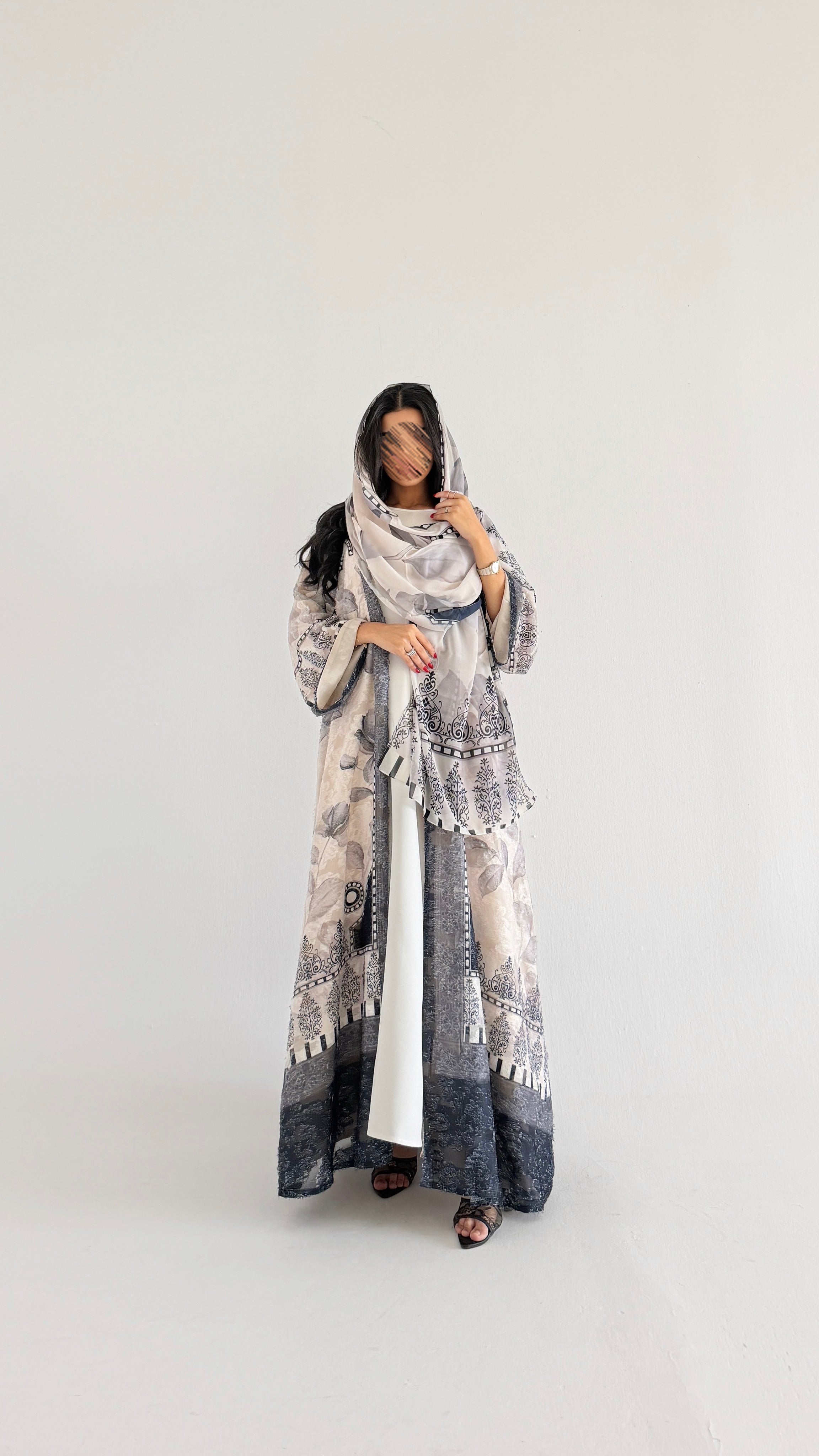 MWT1360 عباية طباعة | Printed Abaya - Aya