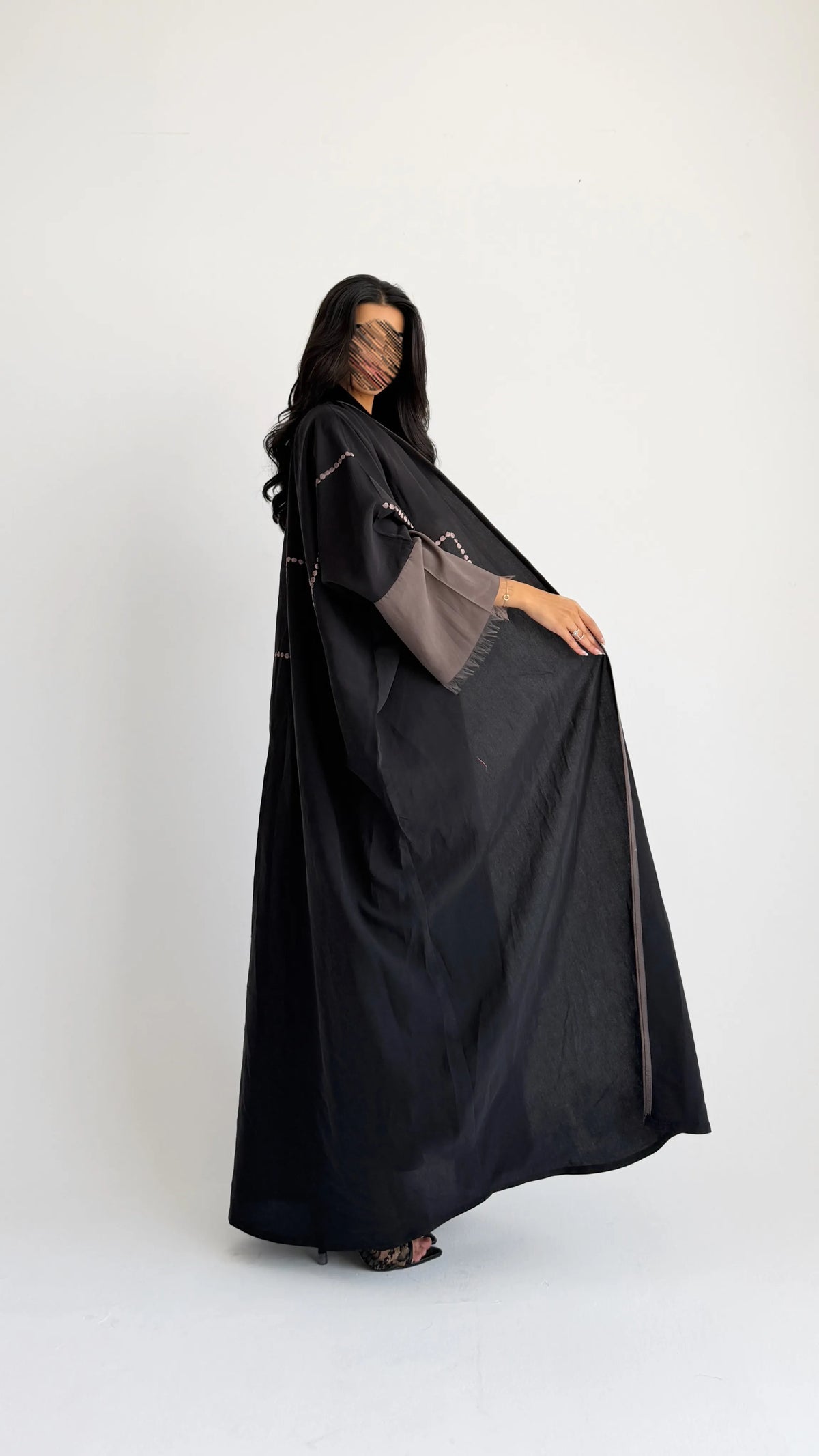 MWT1224 - عباية تطريز صيفي |Summer Embroidered Abaya - Aya