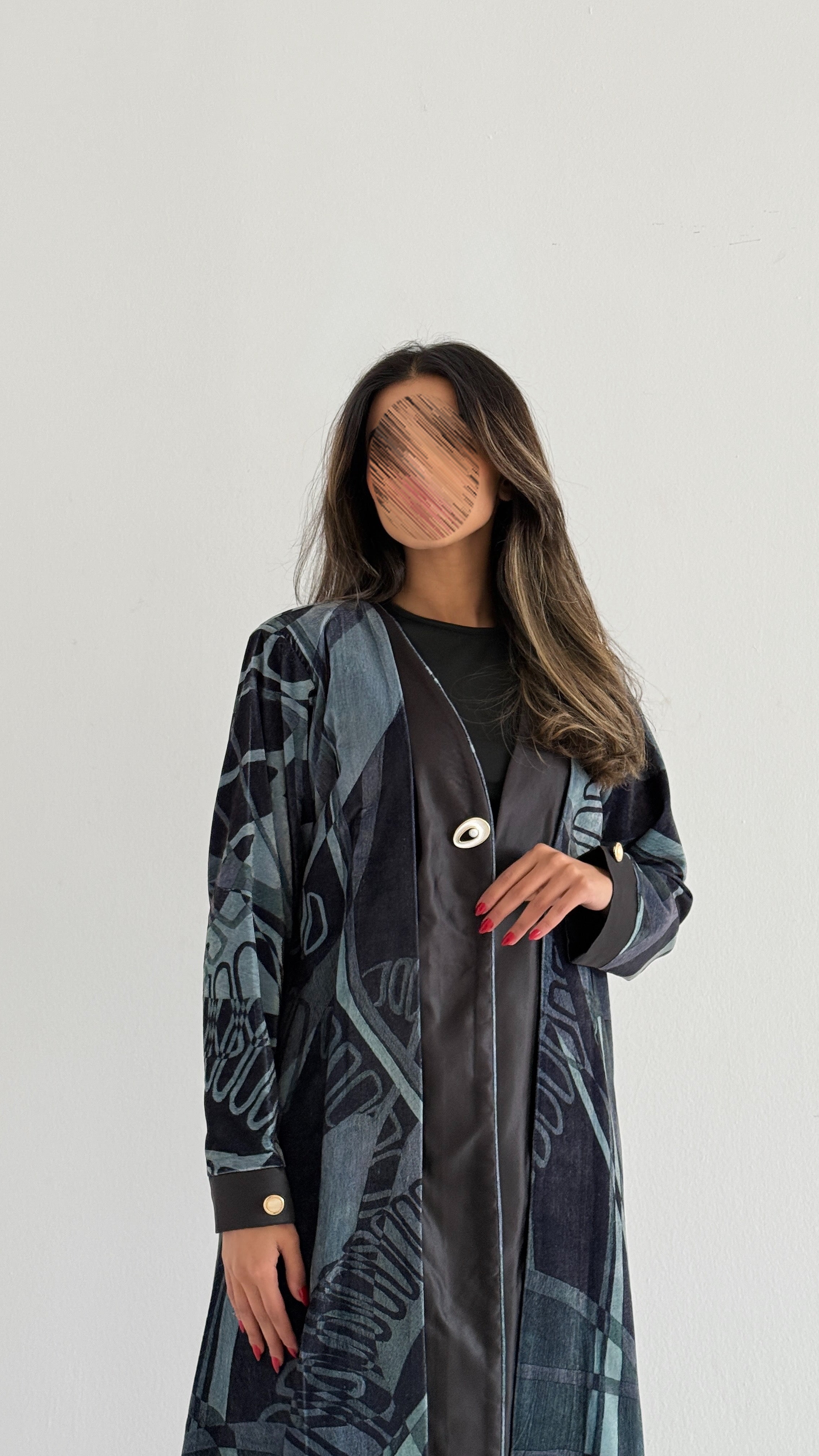 MWT756 - عباية بليزر برينت - Aya