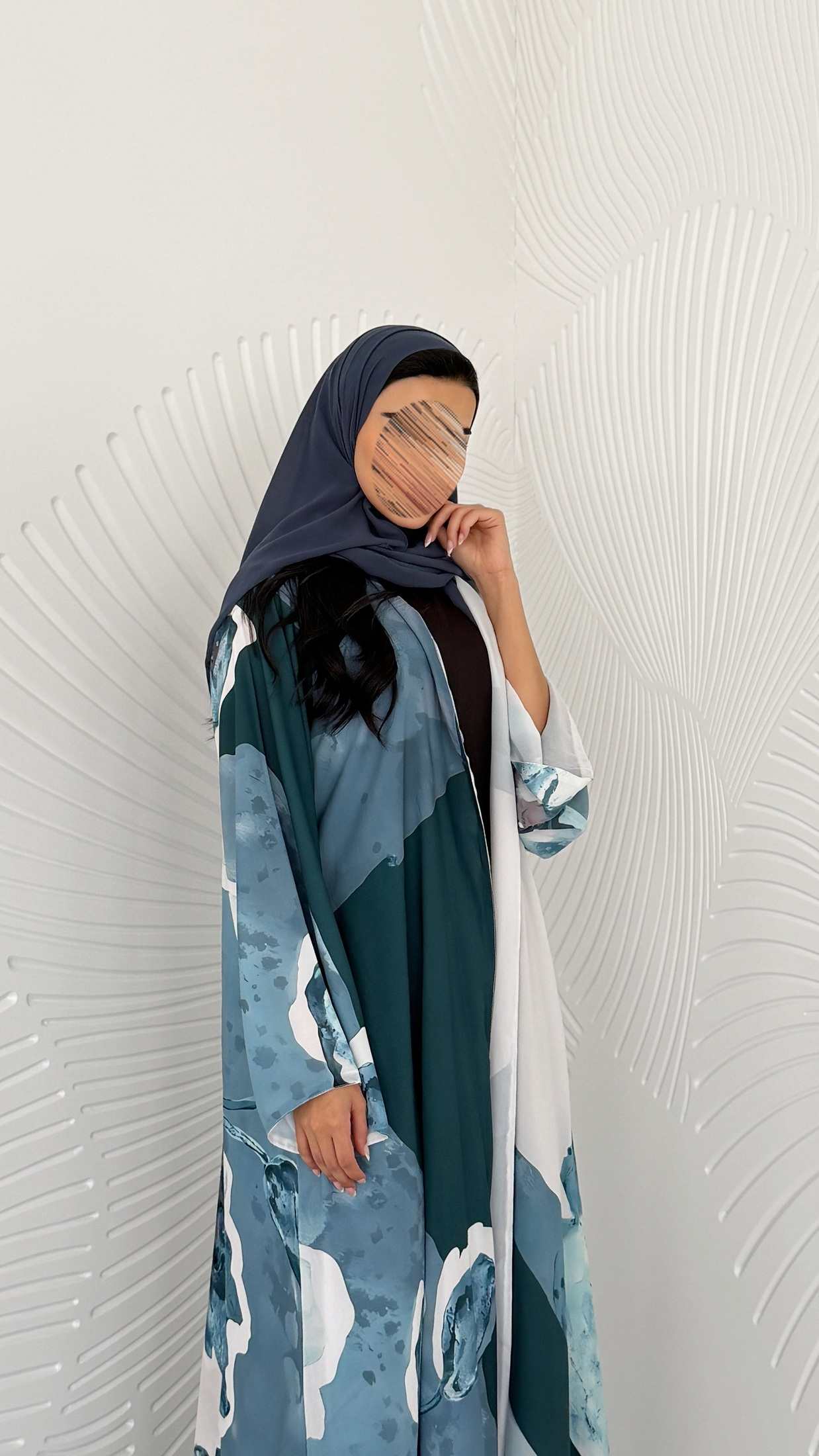 MWT2078 - عباية طباعة صيفية ملونه - Aya