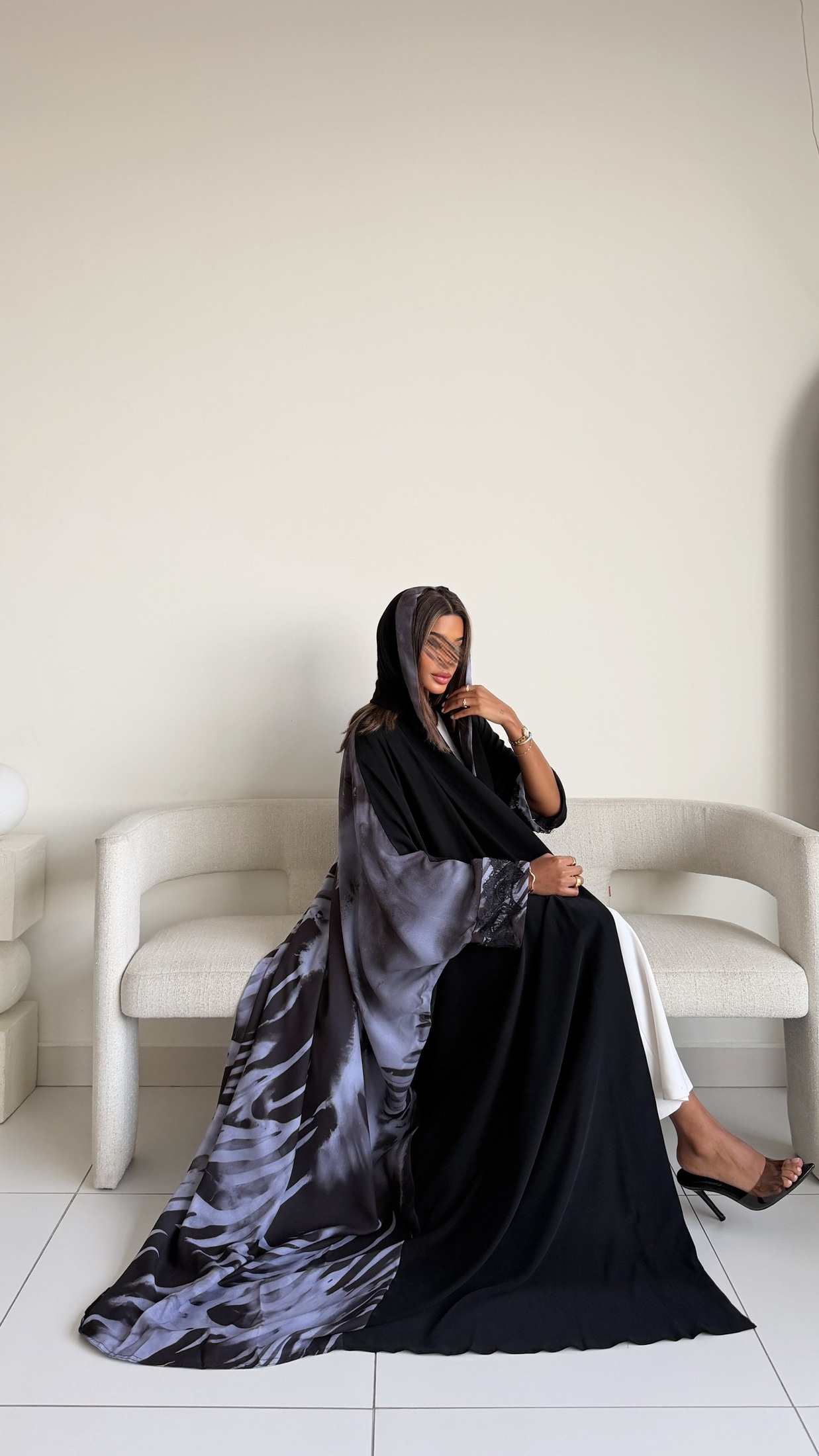 MWT1545 عباية طباعة | Printed Abaya - Aya