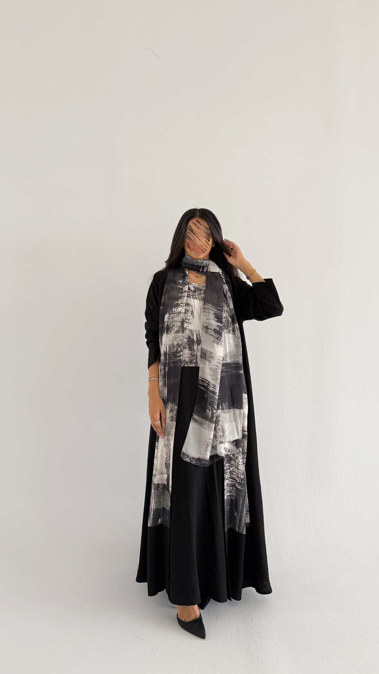 MWT1168 - عباية طباعة | Printed Abaya - Aya