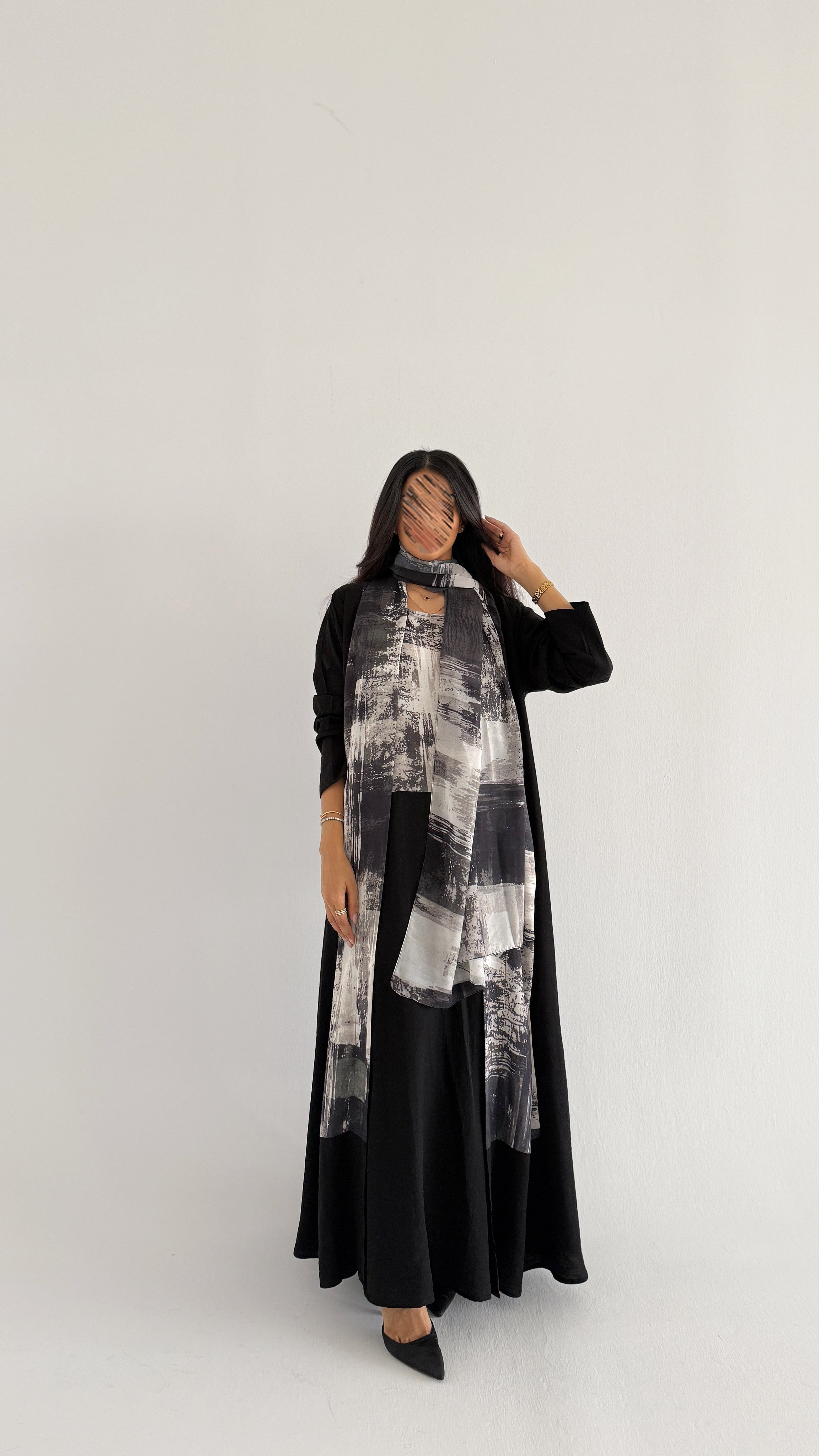 MWT1168 - عباية طباعة | Printed Abaya - Aya
