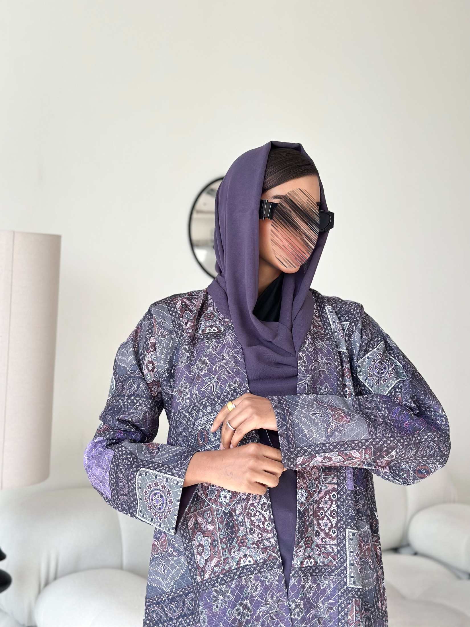 MWT534 - عباية لنن تطريز هندي - Aya