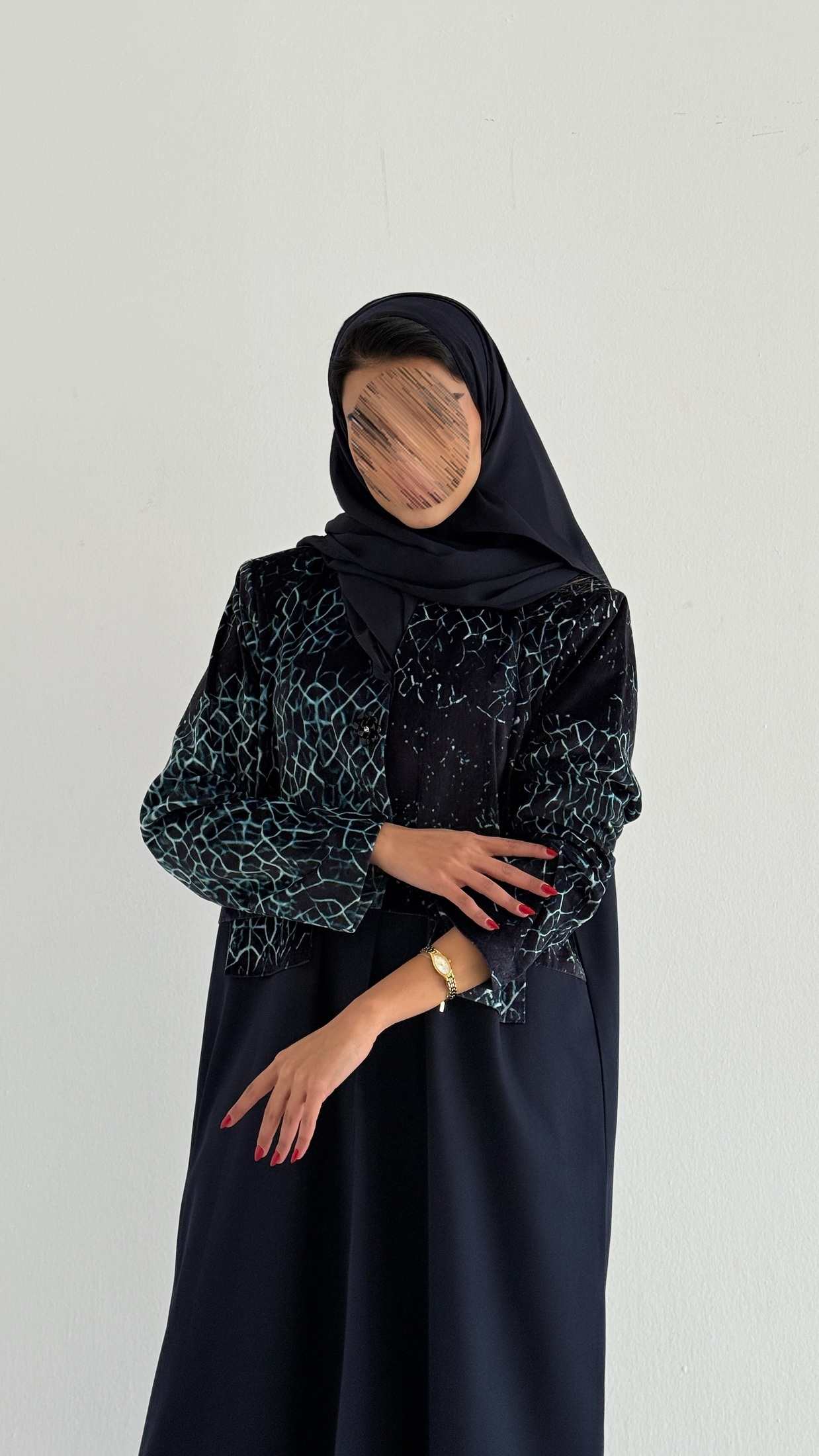 MWT744 - عباية بليزر برينت - Aya