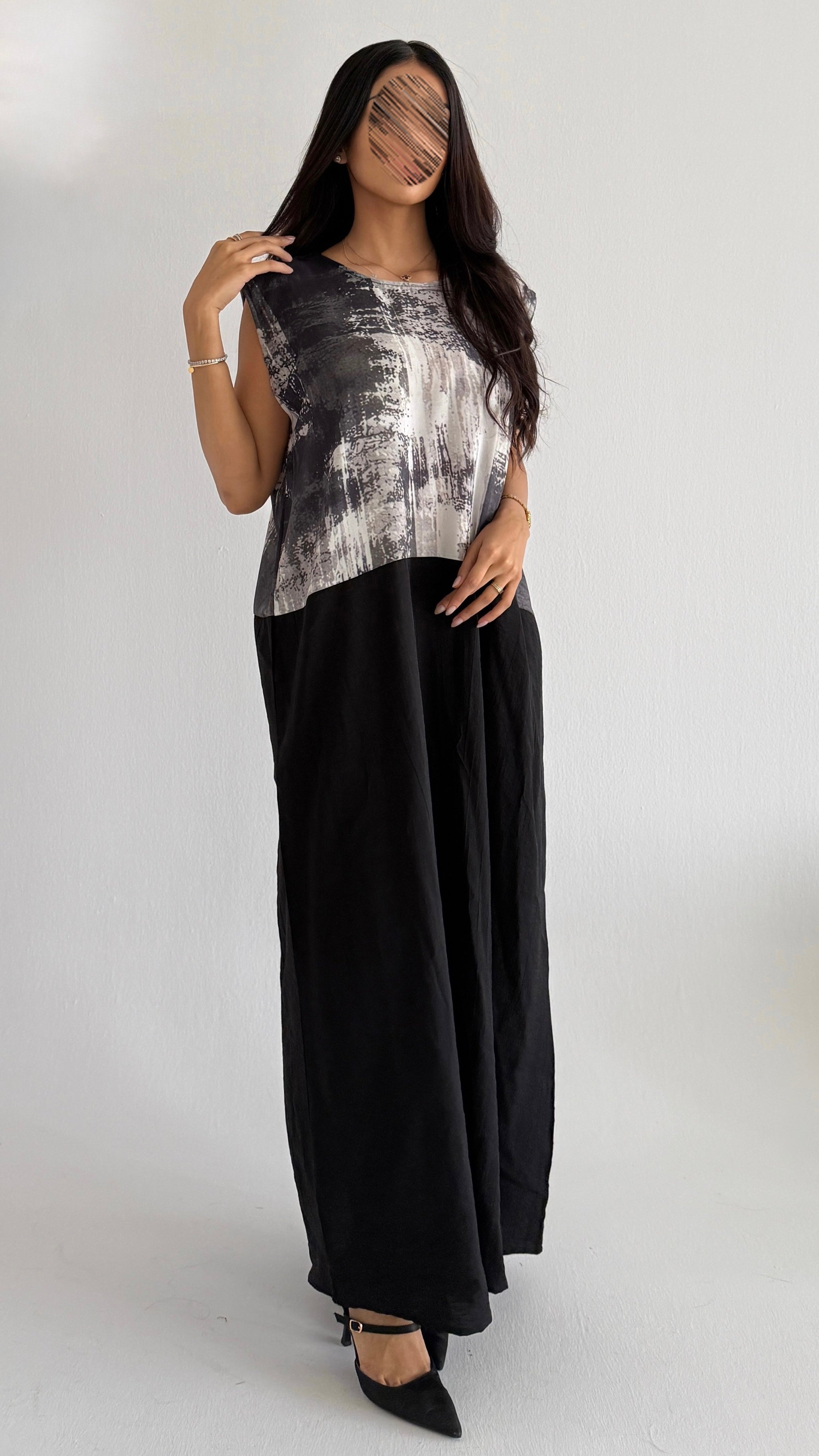 MWT1168 - عباية طباعة | Printed Abaya - Aya