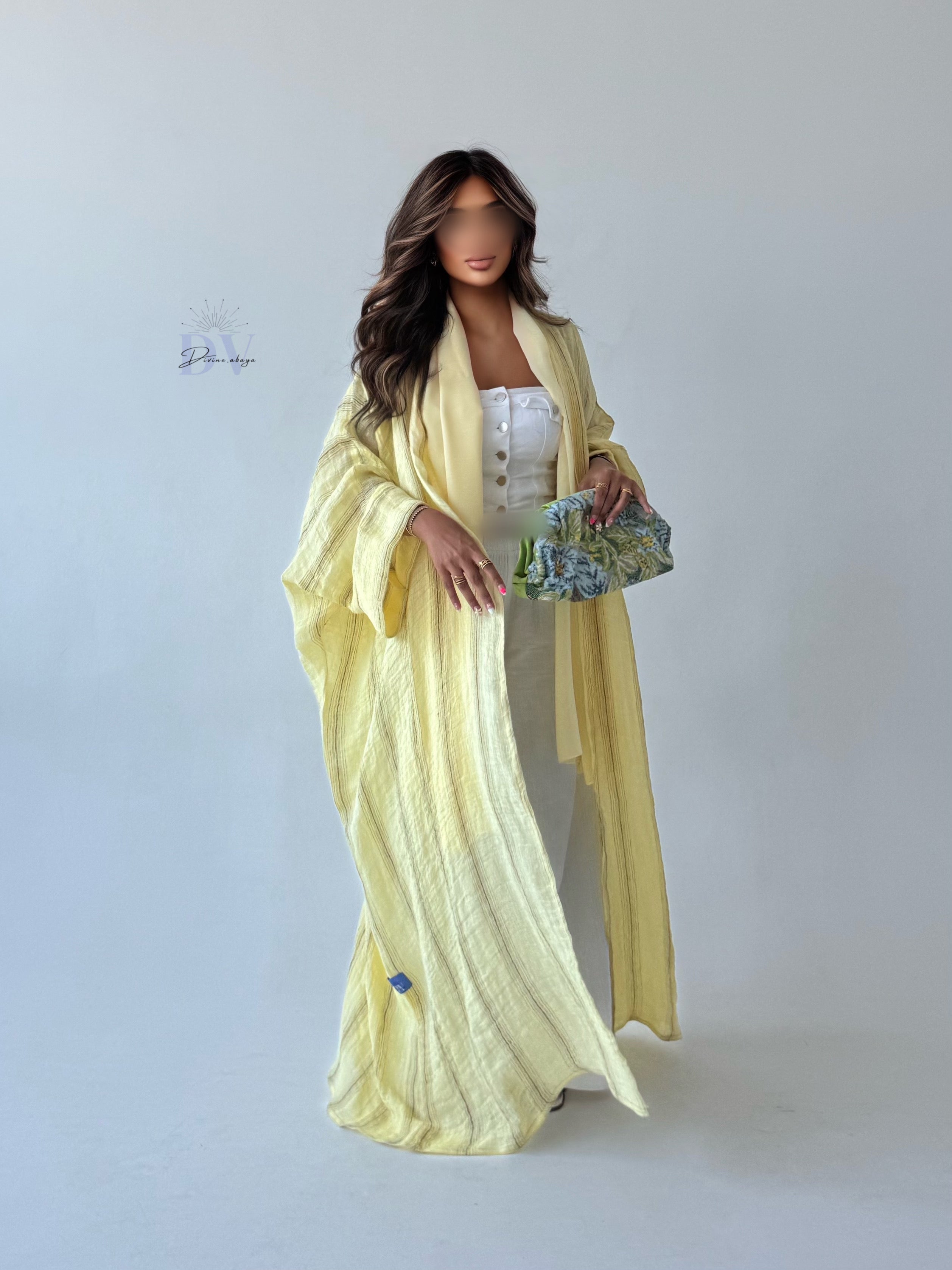 MW1672 -  عباية لينن طبيعي غير مبطن قصة نص بشت - Aya
