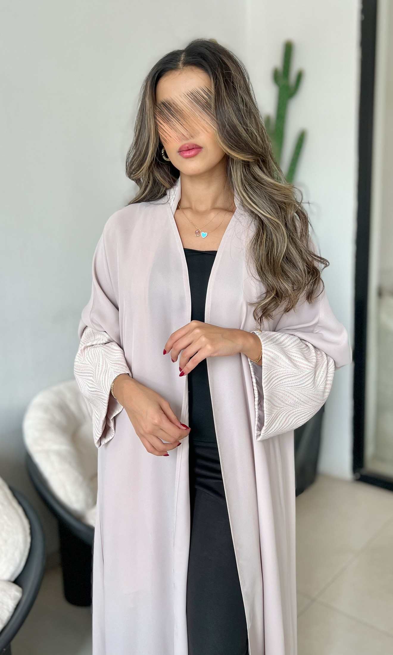 MW1735 - عباية كريب كم جاكار - Aya