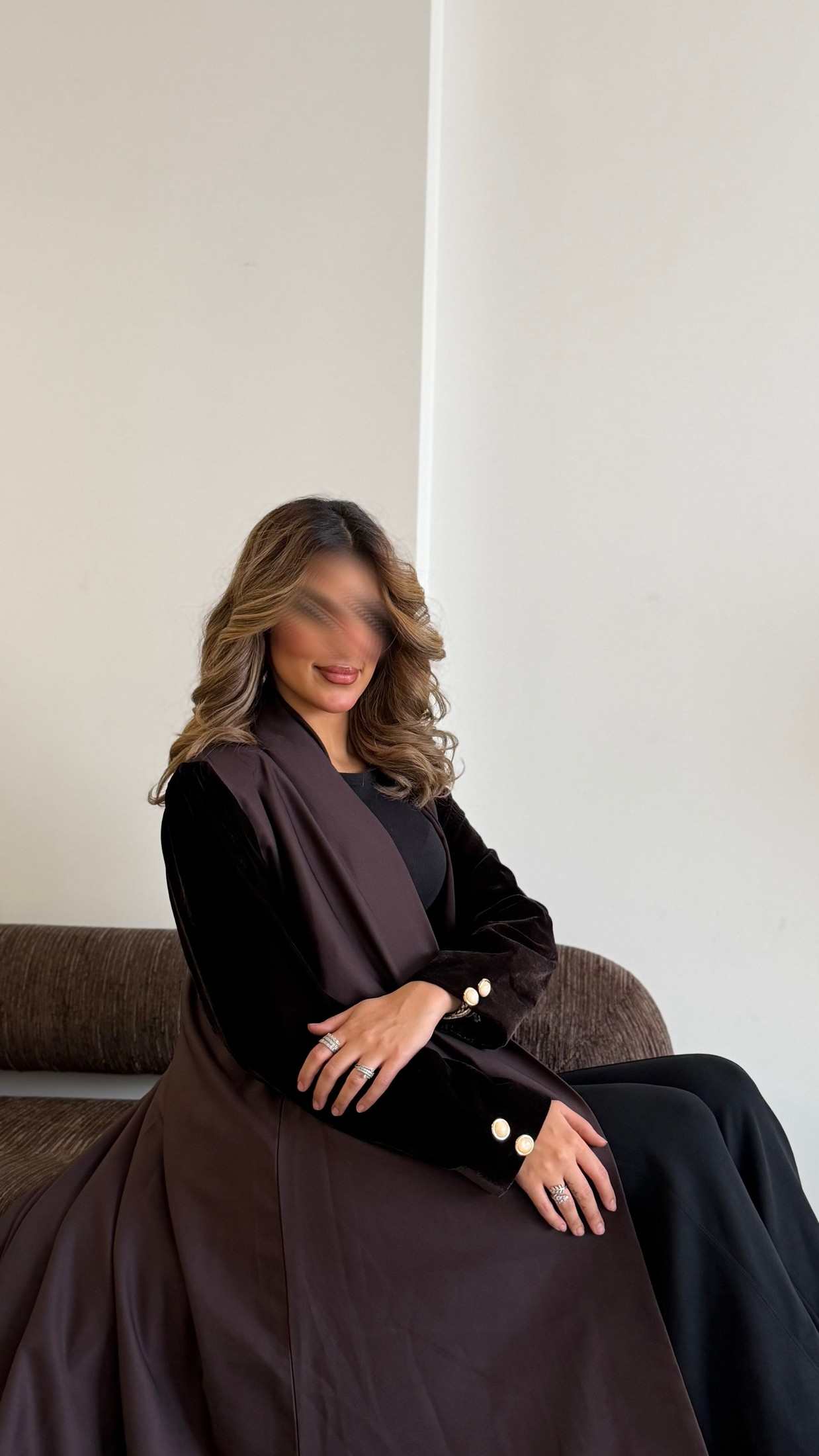 MWT541 - عباية بليزر مع تفته - Aya