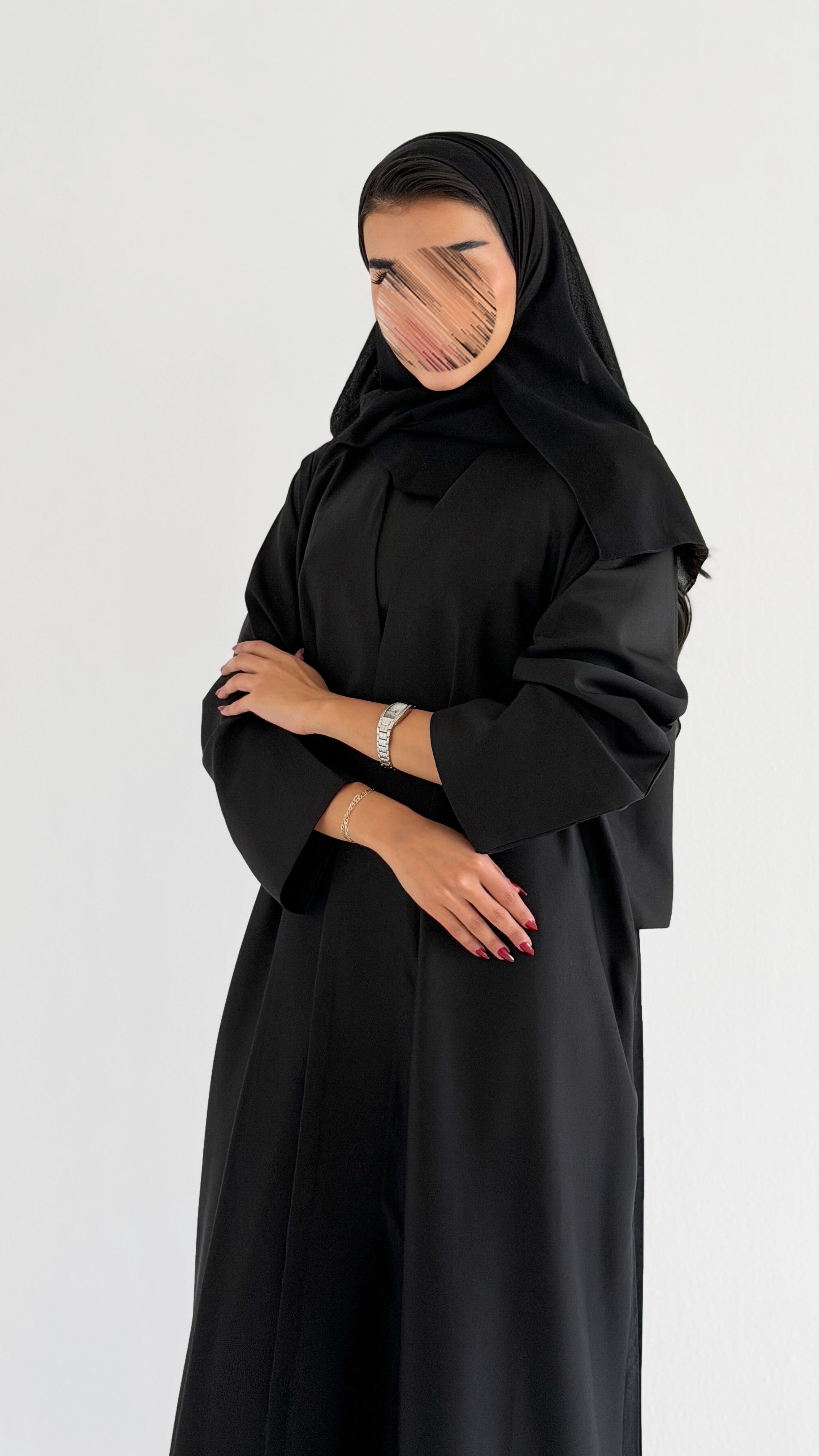 MW2072 - عباية كلوش مع اضافه تكسير بالظهر جاكار - Aya