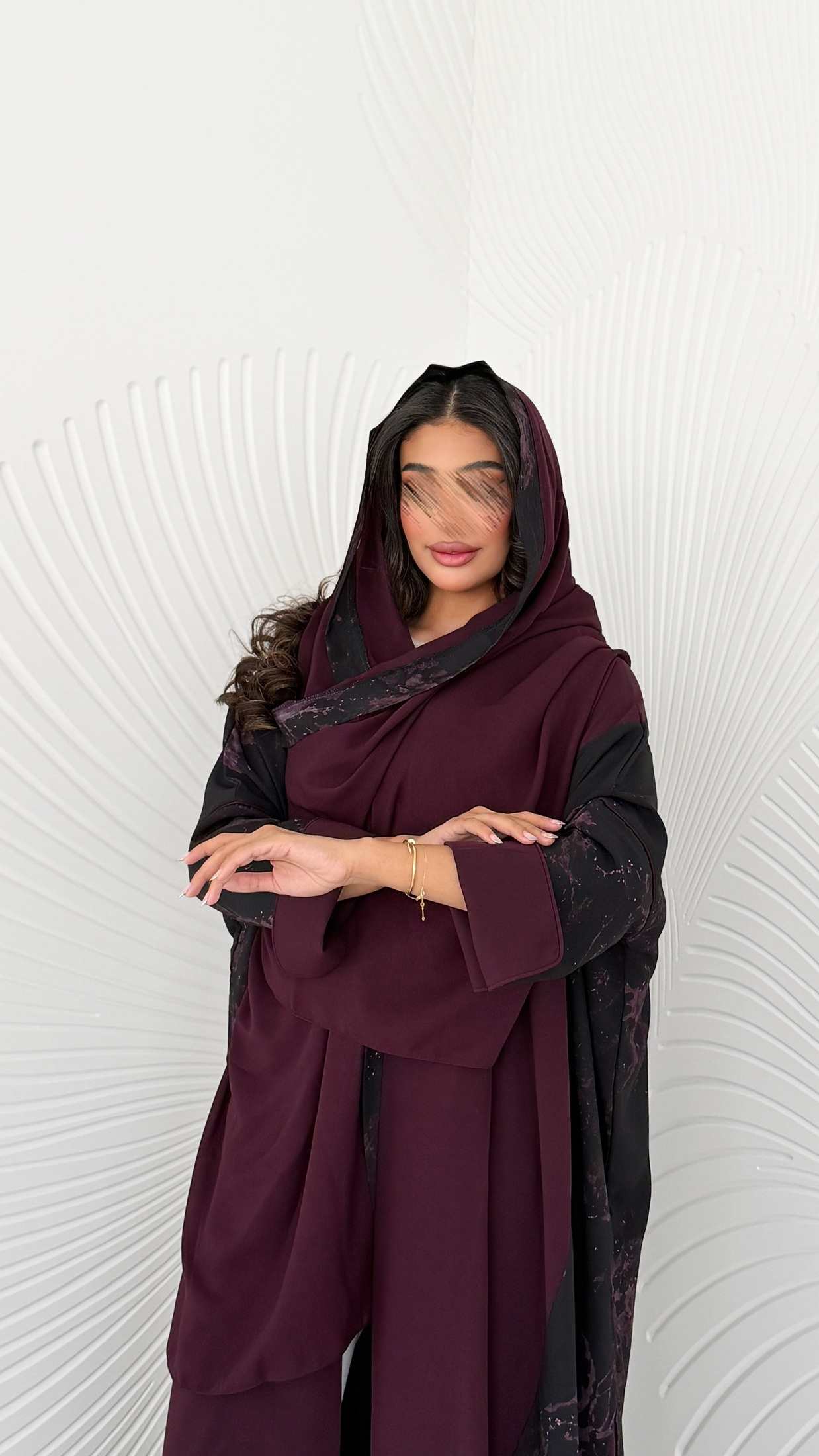 MWT1501 عباية بتدخله شيفون