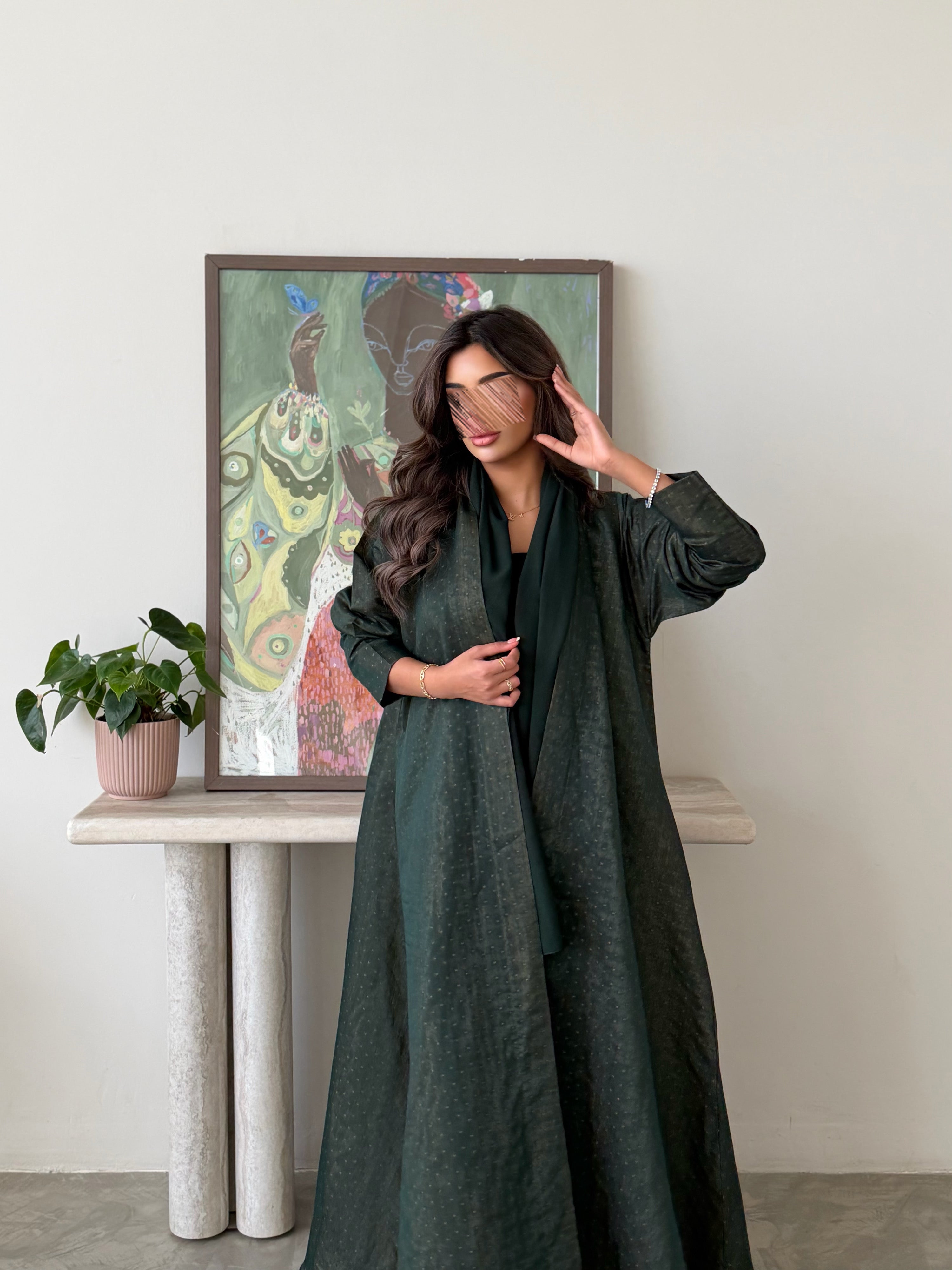 MWT768 - عباية لنن هندي - Aya