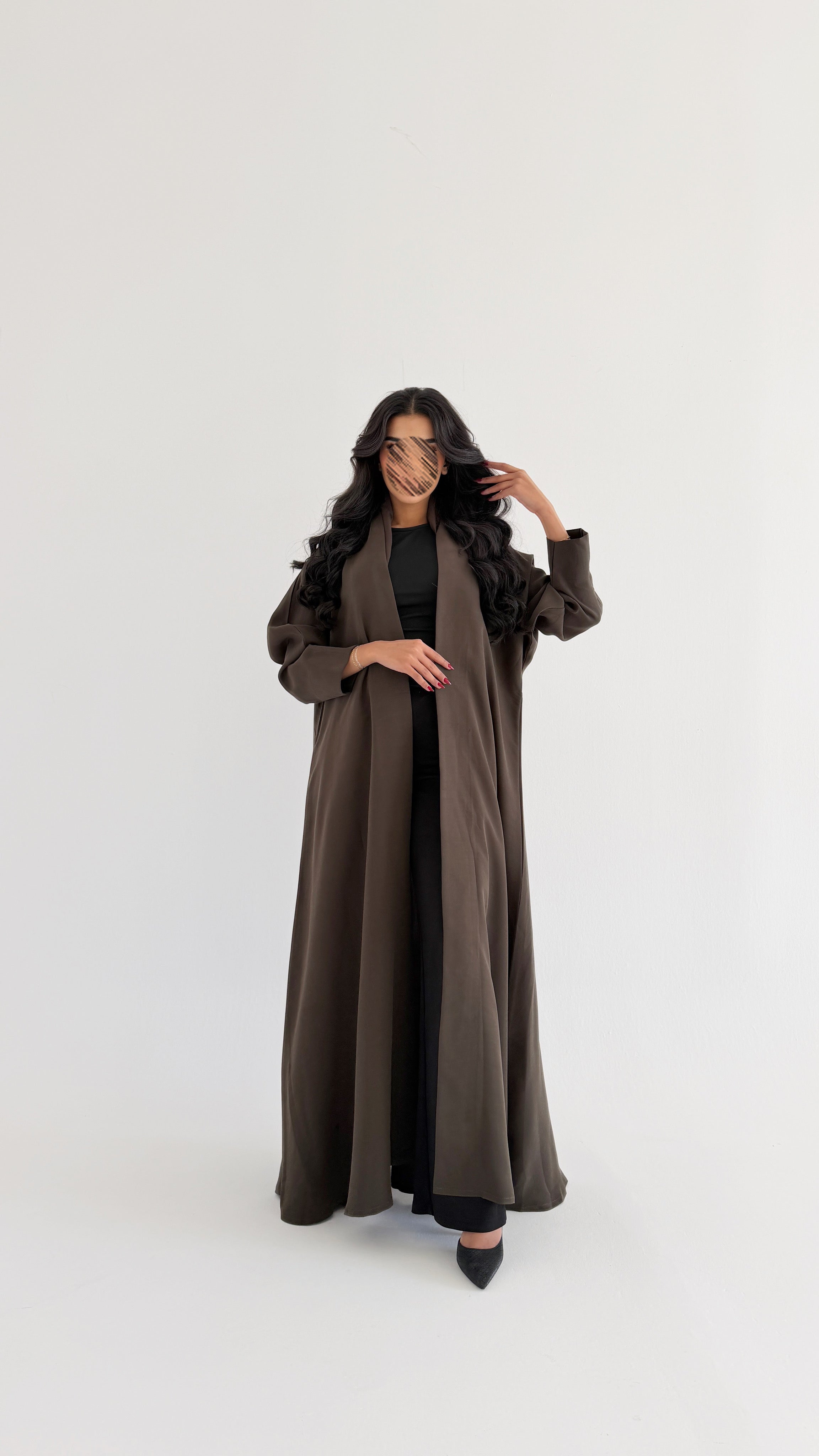 MWT1021 -عباية مع طرحة تطريز - Aya