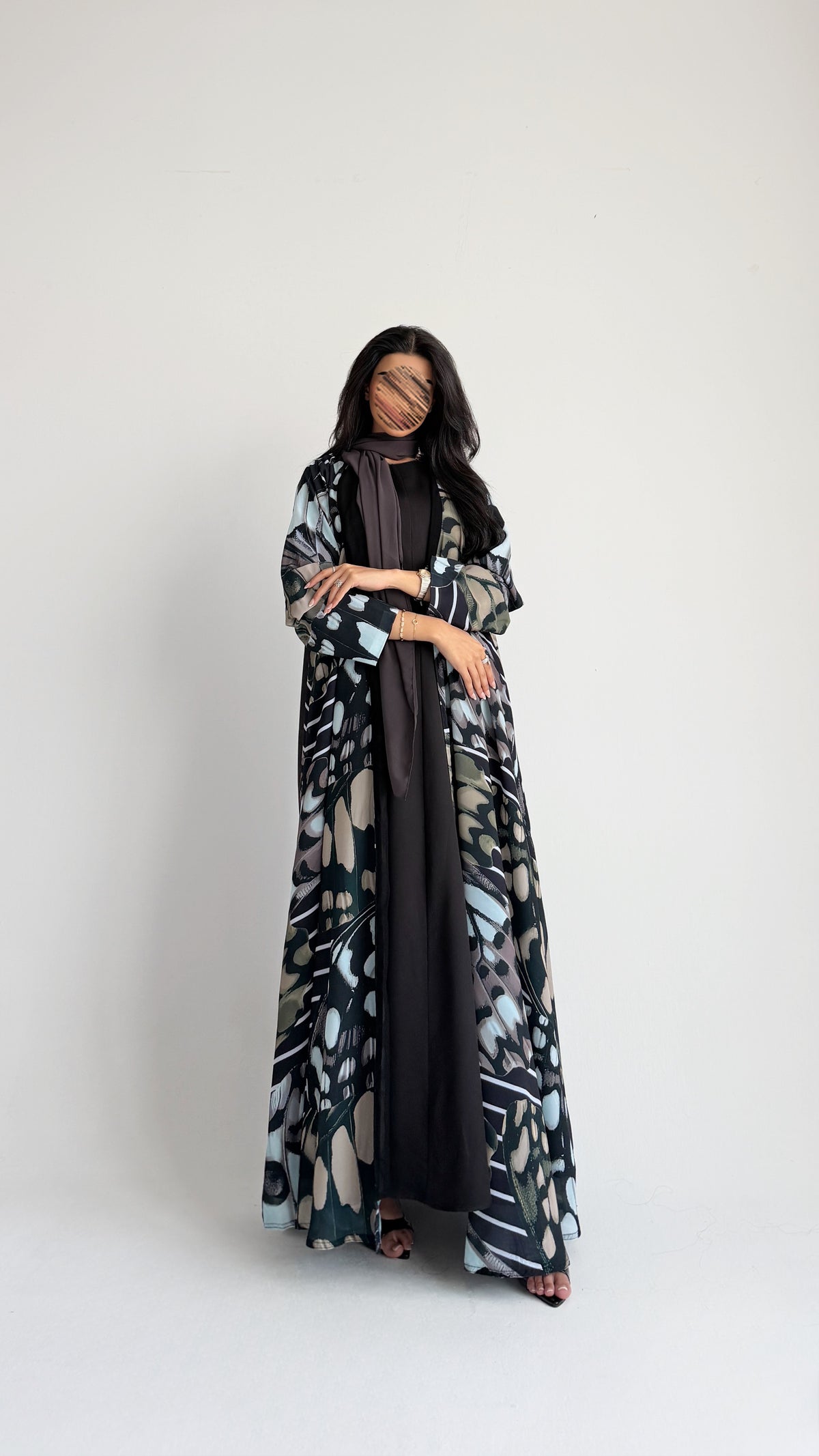 MWT2133 - عباية طباعة- Printed Abaya - Aya