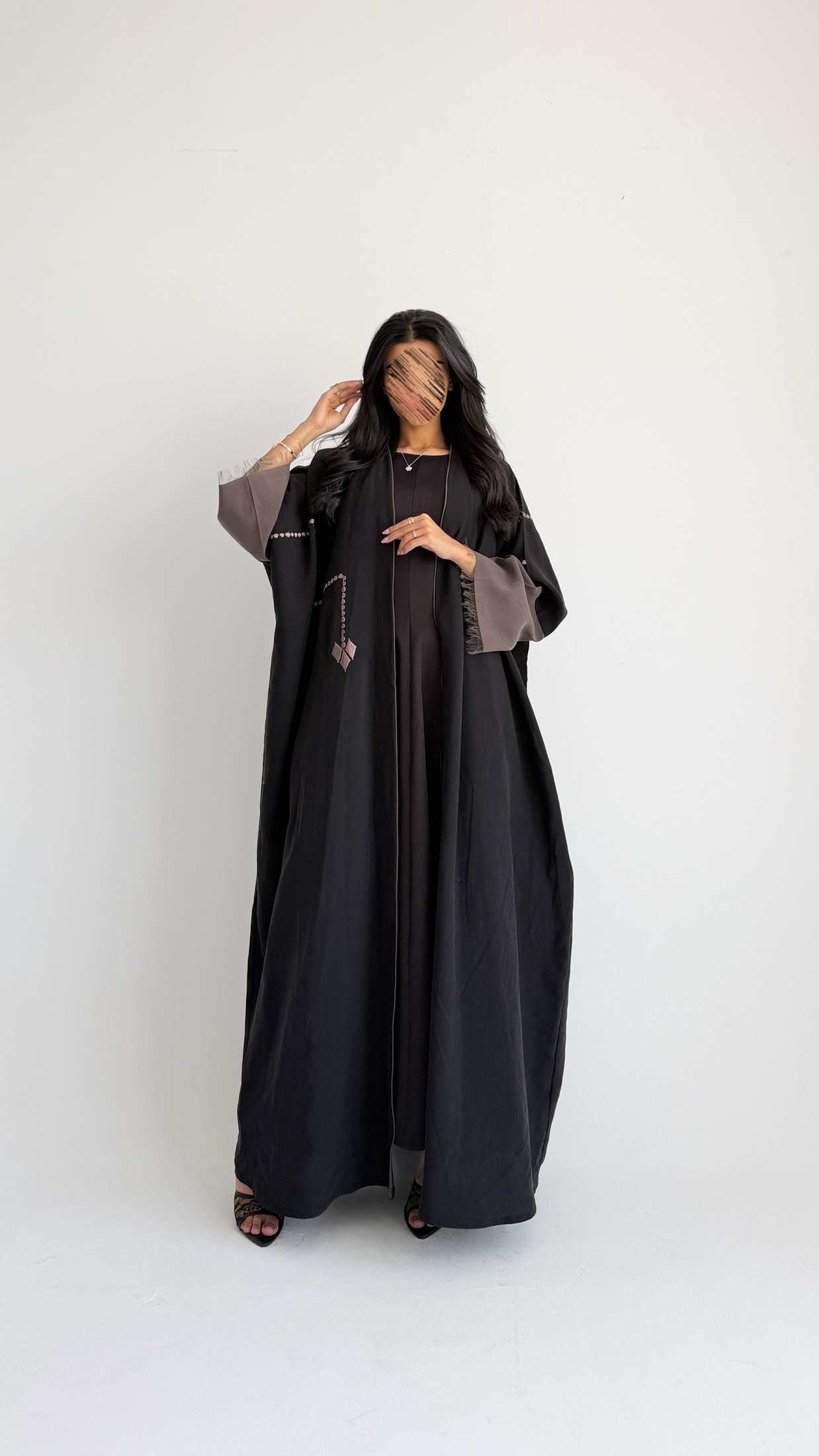 MWT1224 - عباية تطريز صيفي |Summer Embroidered Abaya - Aya