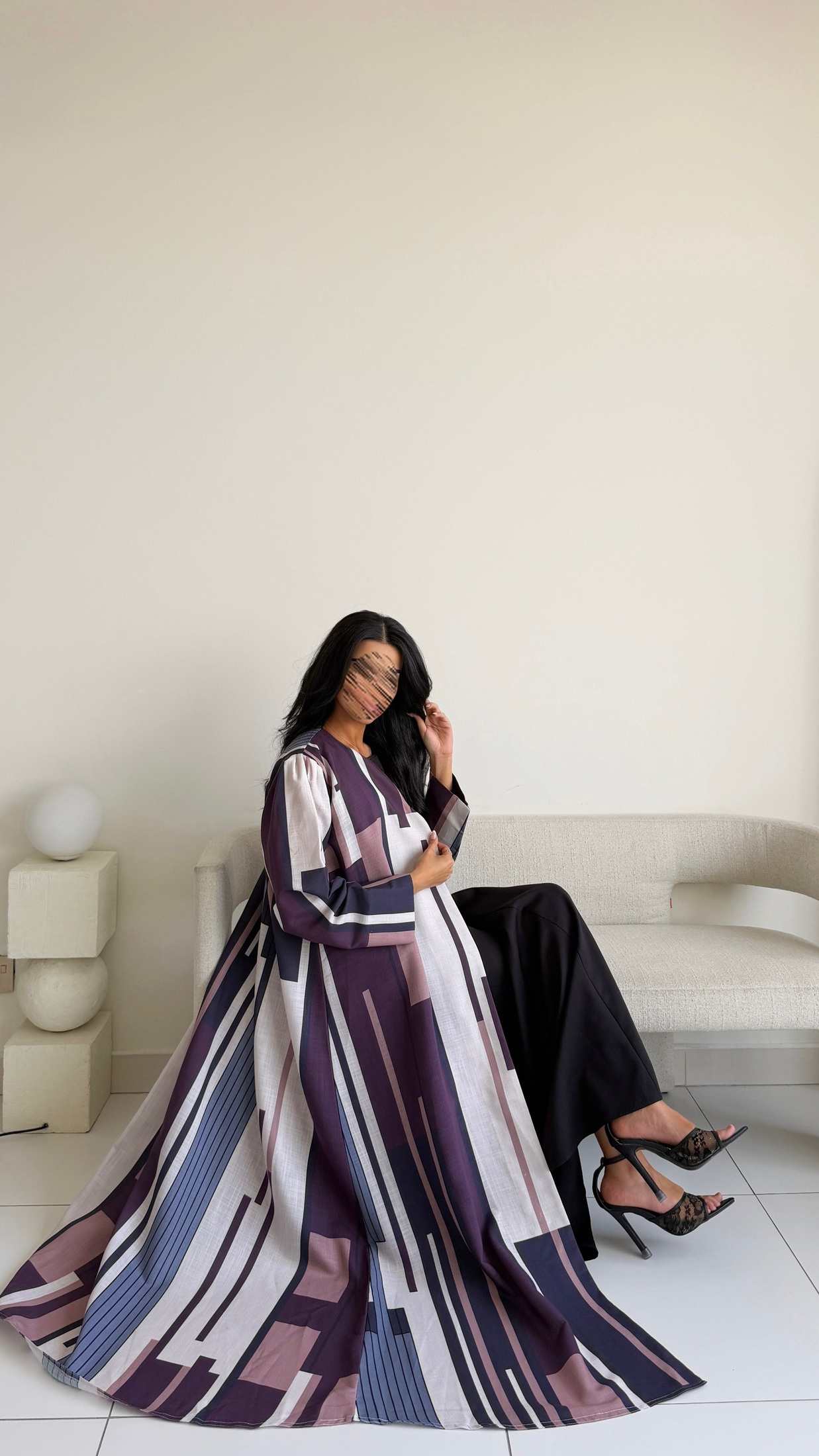 MWT1520 عباية طباعة | Printed Abaya - Aya