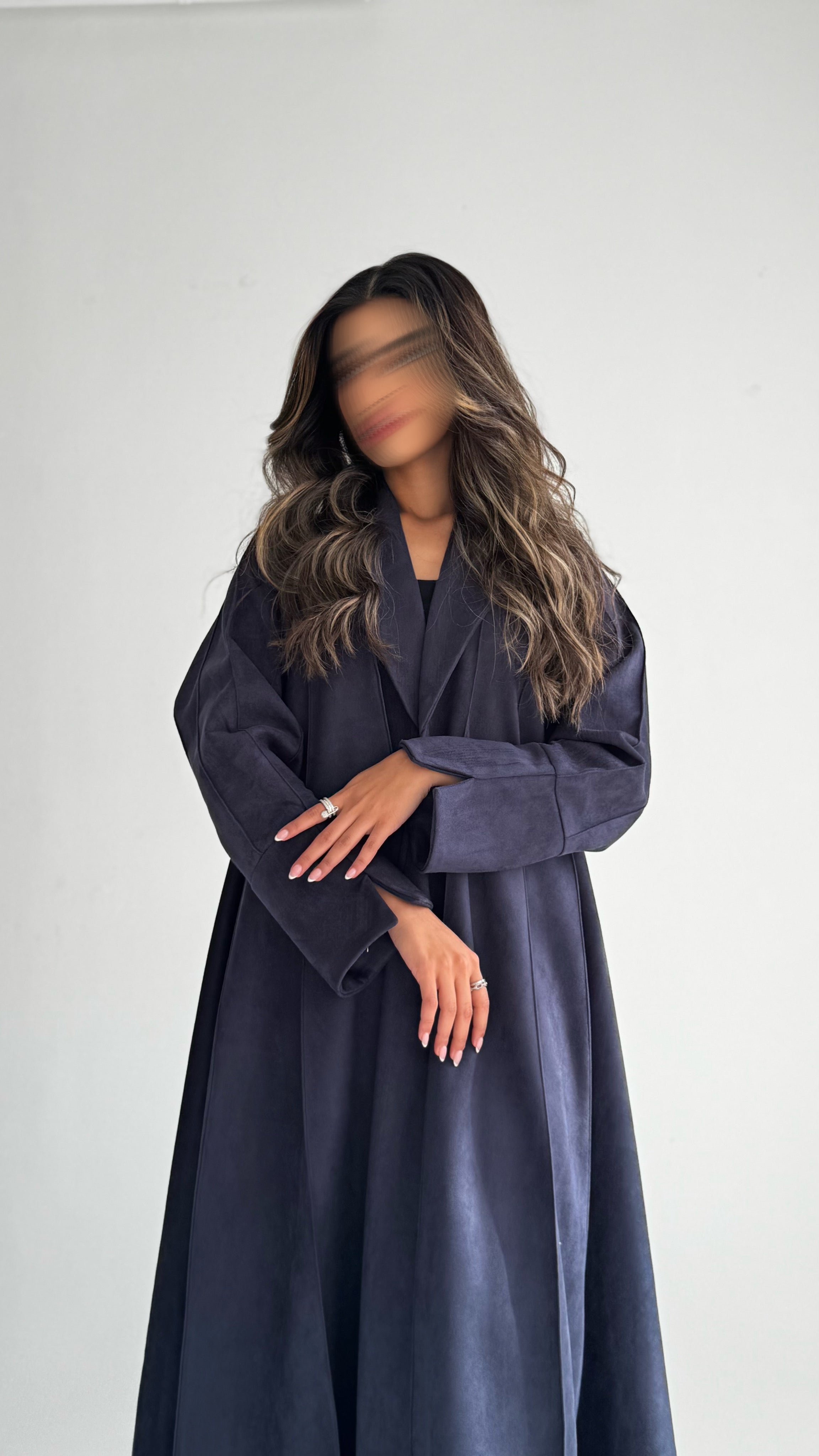 MWT844 - عباية بليزر شامواة |  Blazer Abaya - Aya