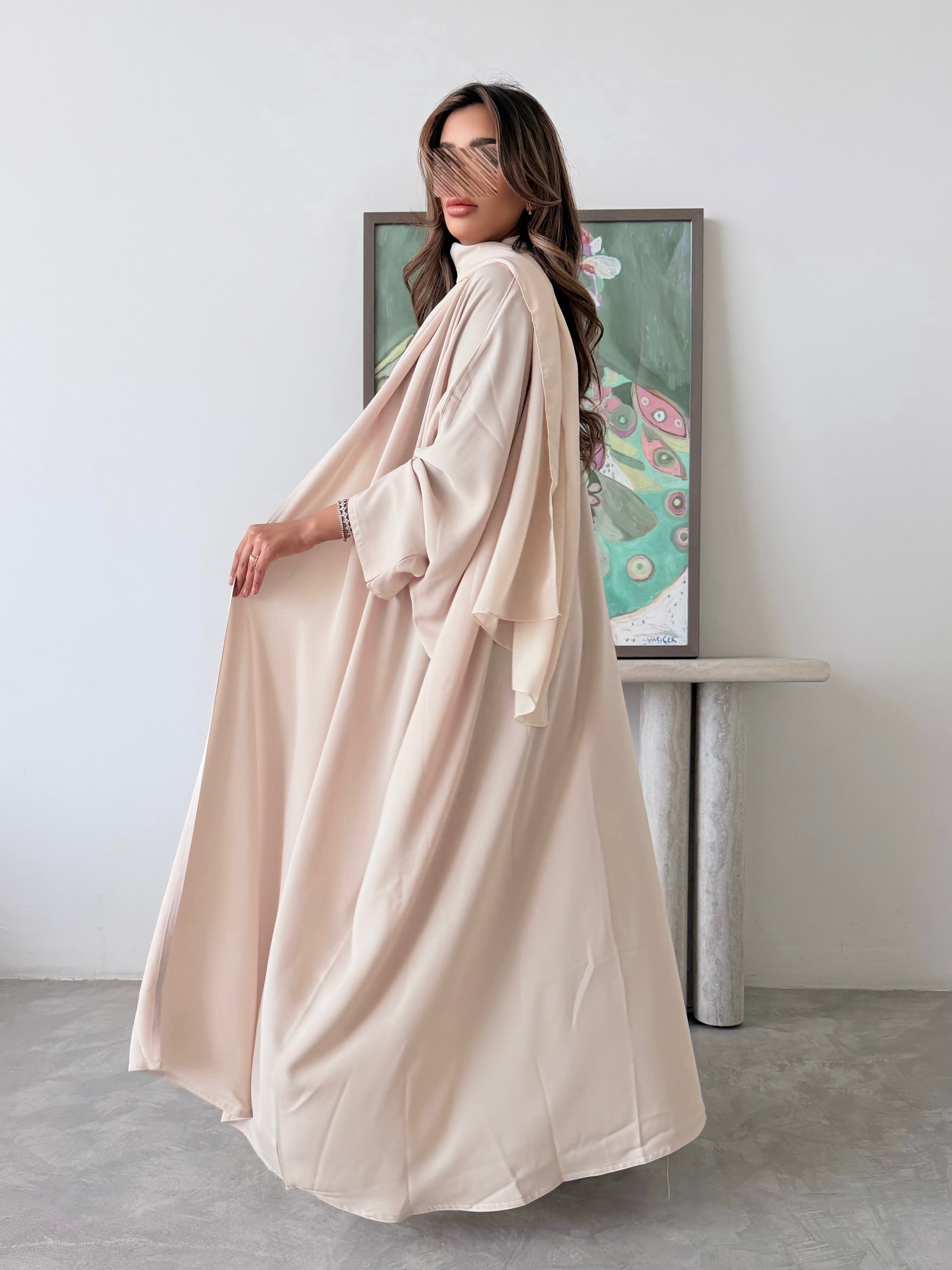 MWT5042 - قماش كريب بيج قصة نص بشت - Aya