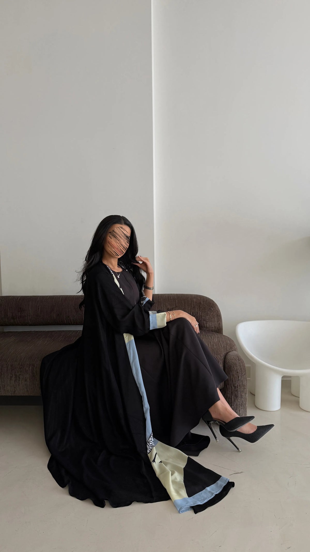 MW436 - عباية طباعة دبل فيس - Aya