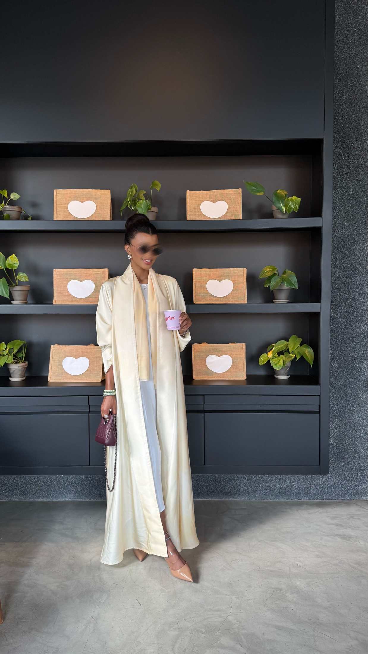 MW1475 - عباية مطبوعة صيفية | Butter Yellow Grace - Aya