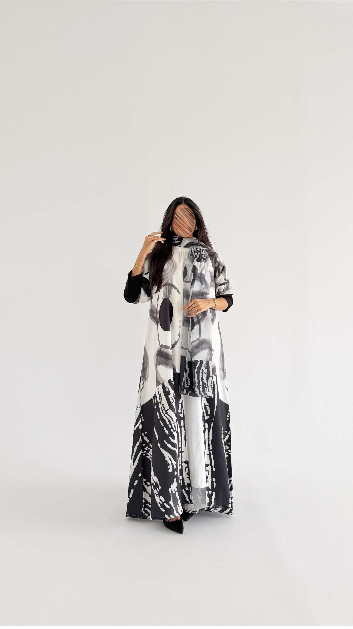 MWT1163 - عباية طباعة | Printed Abaya - Aya