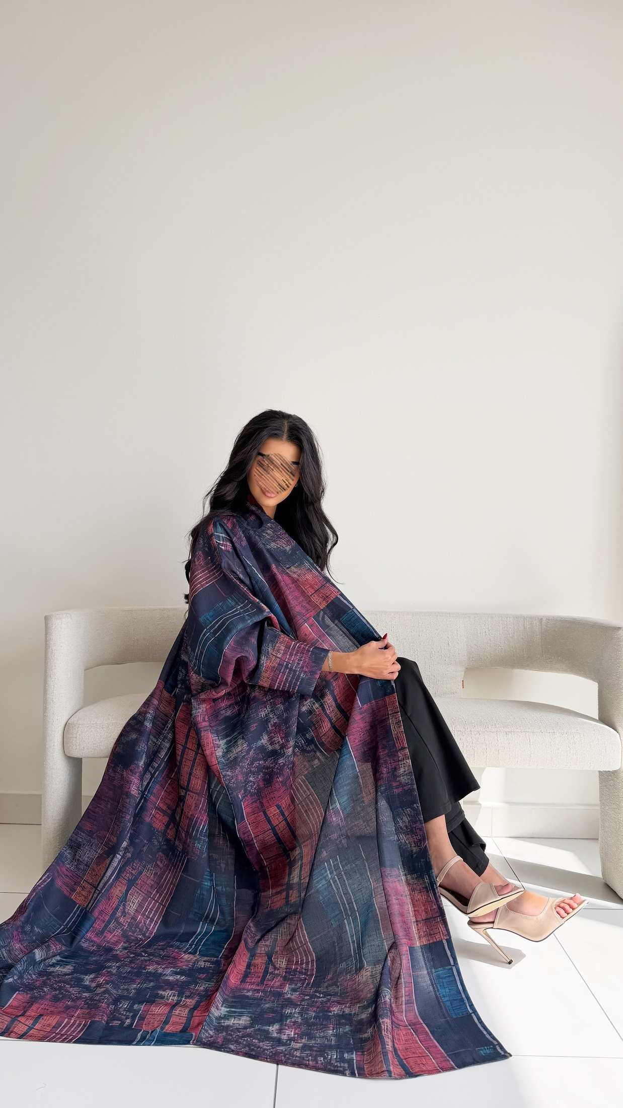 MWT1077 - عباية طباعة | Printed Abaya - Aya
