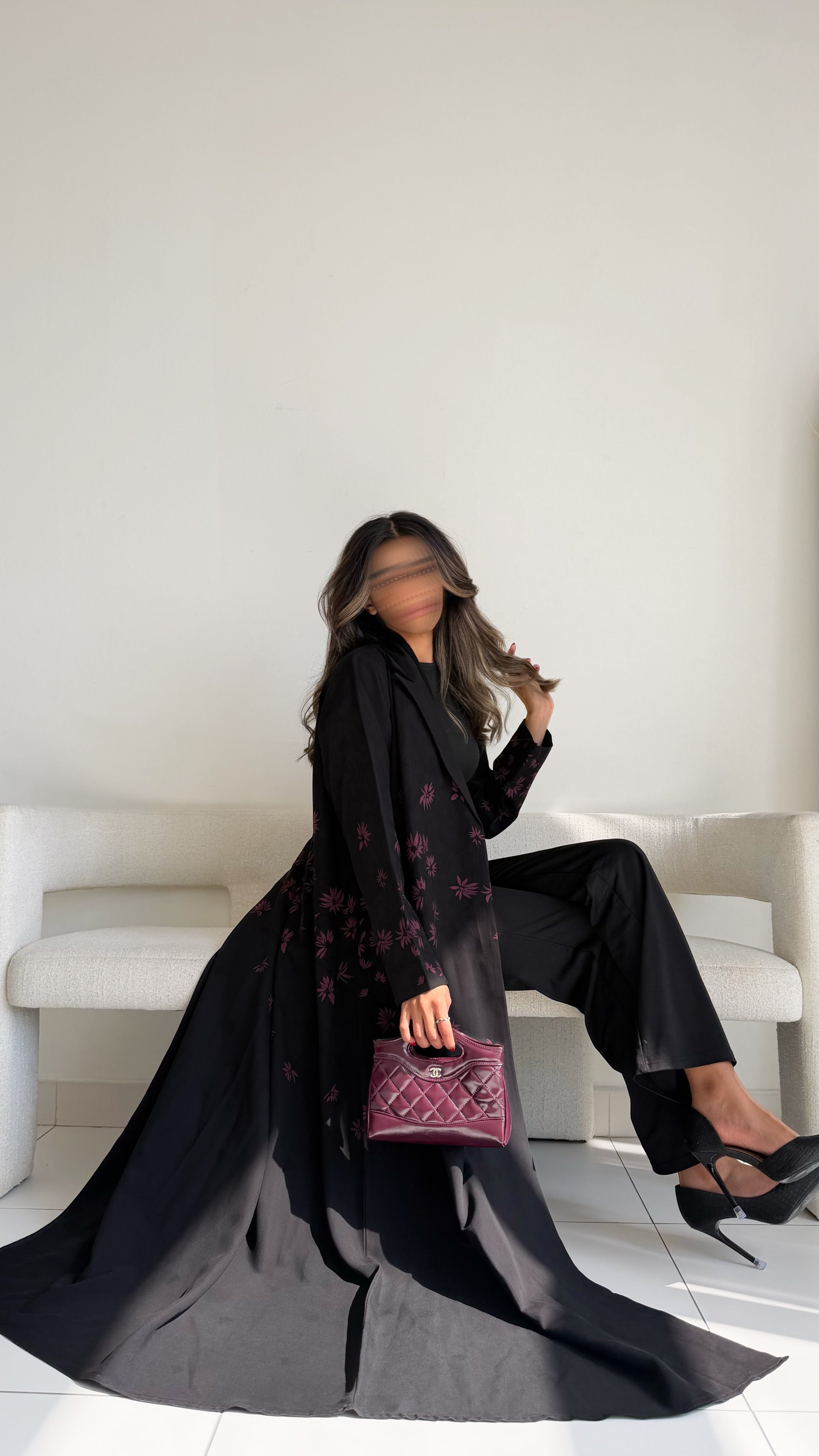 MW1301 - عبايه كريب سوداء