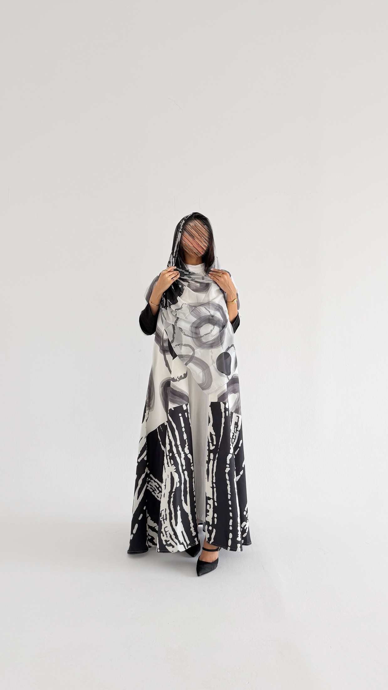 MWT1163 - عباية طباعة | Printed Abaya - Aya