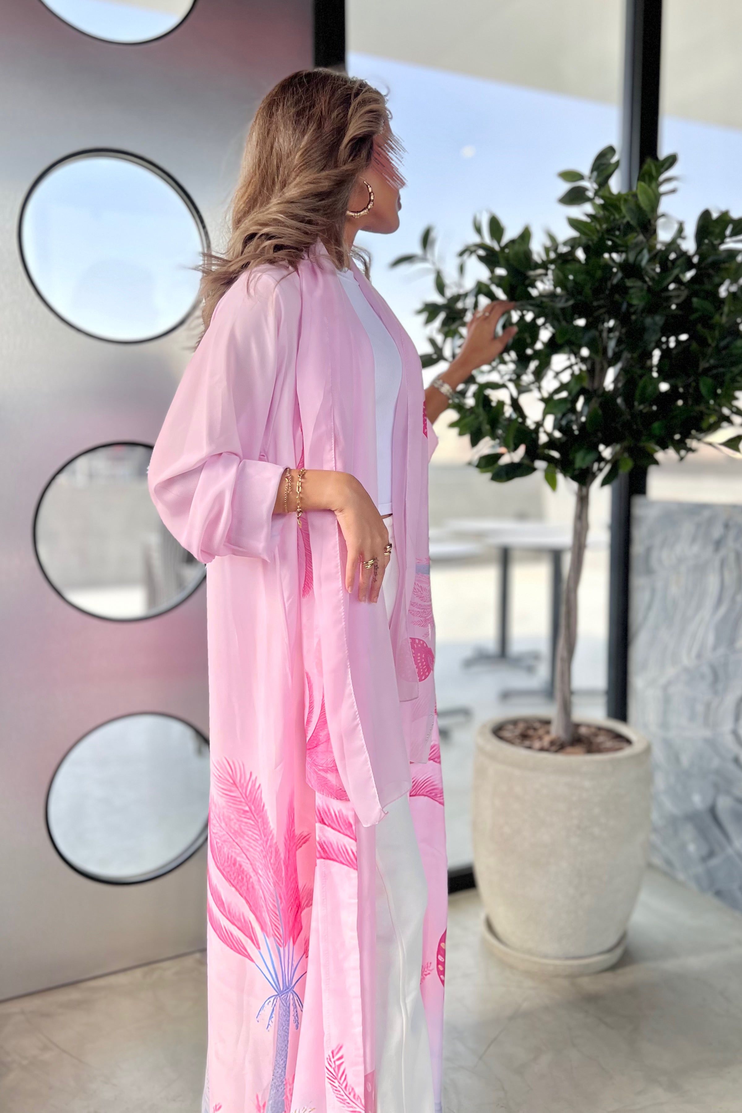 MWT477 - عباية طباعة زهرية - Aya