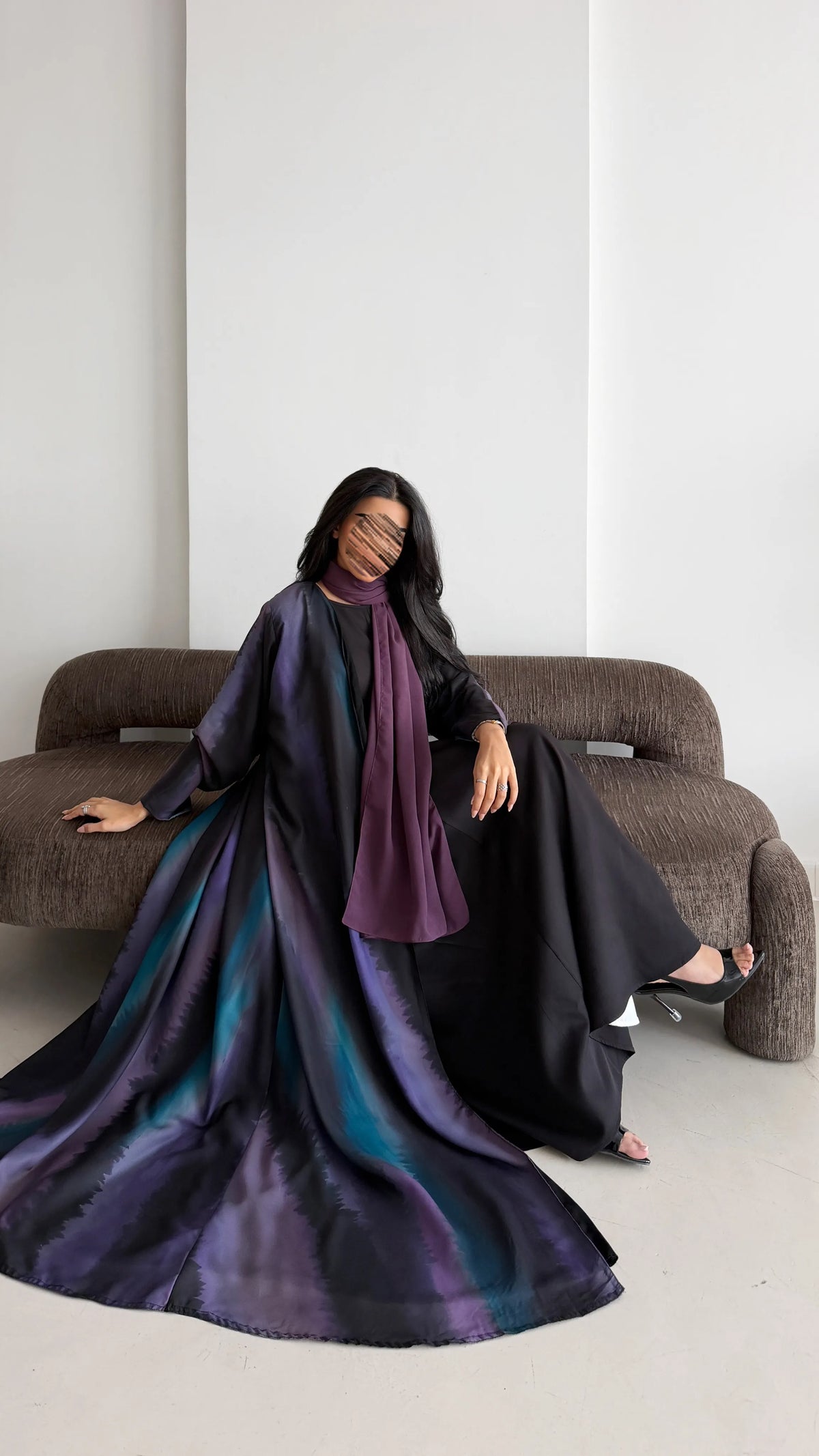 MWT2137 - عباية طباعة- Printed Abaya