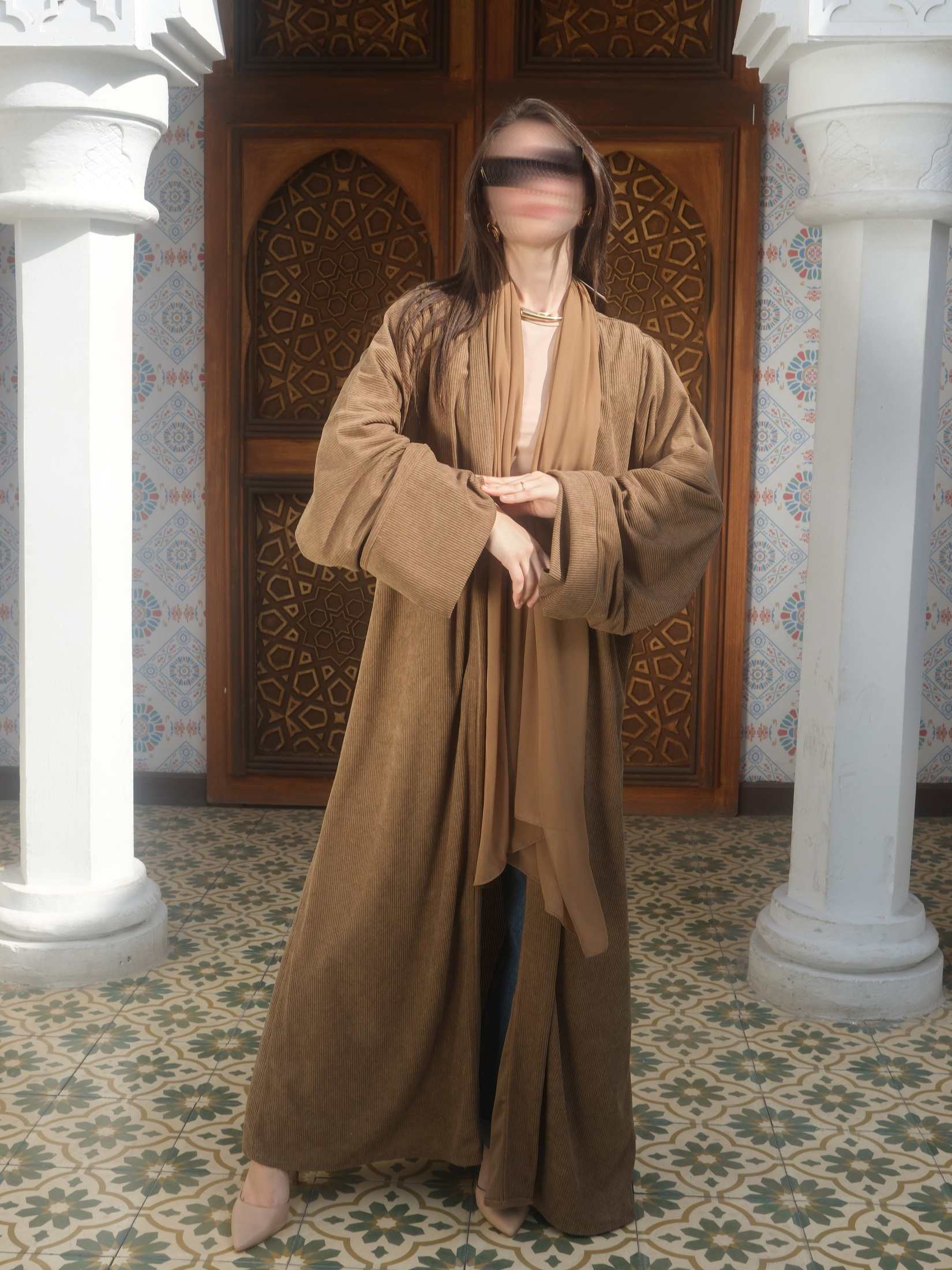 MW1811 - عباية قماش مخمل - Aya