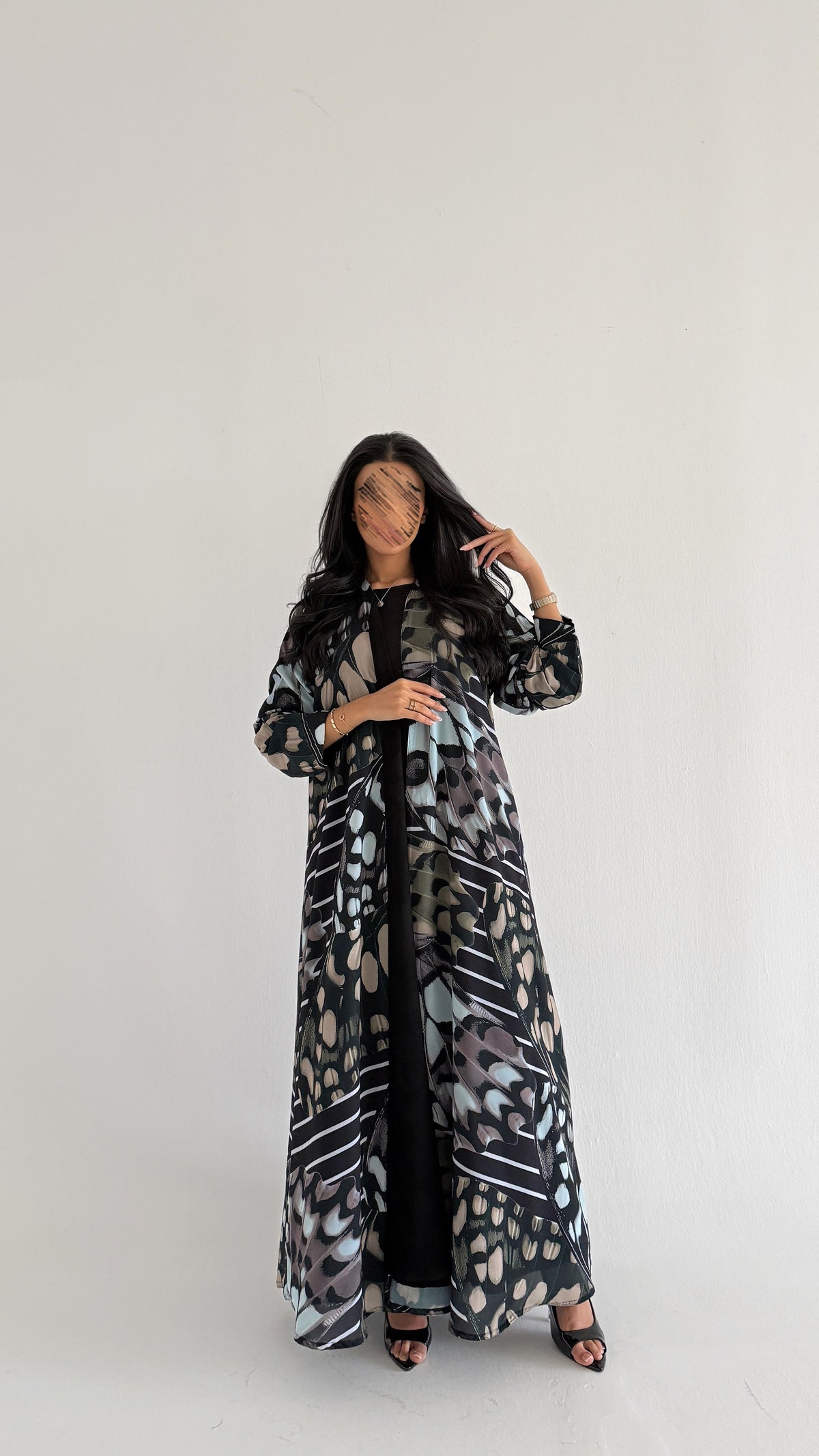 MWT2133 - عباية طباعة- Printed Abaya