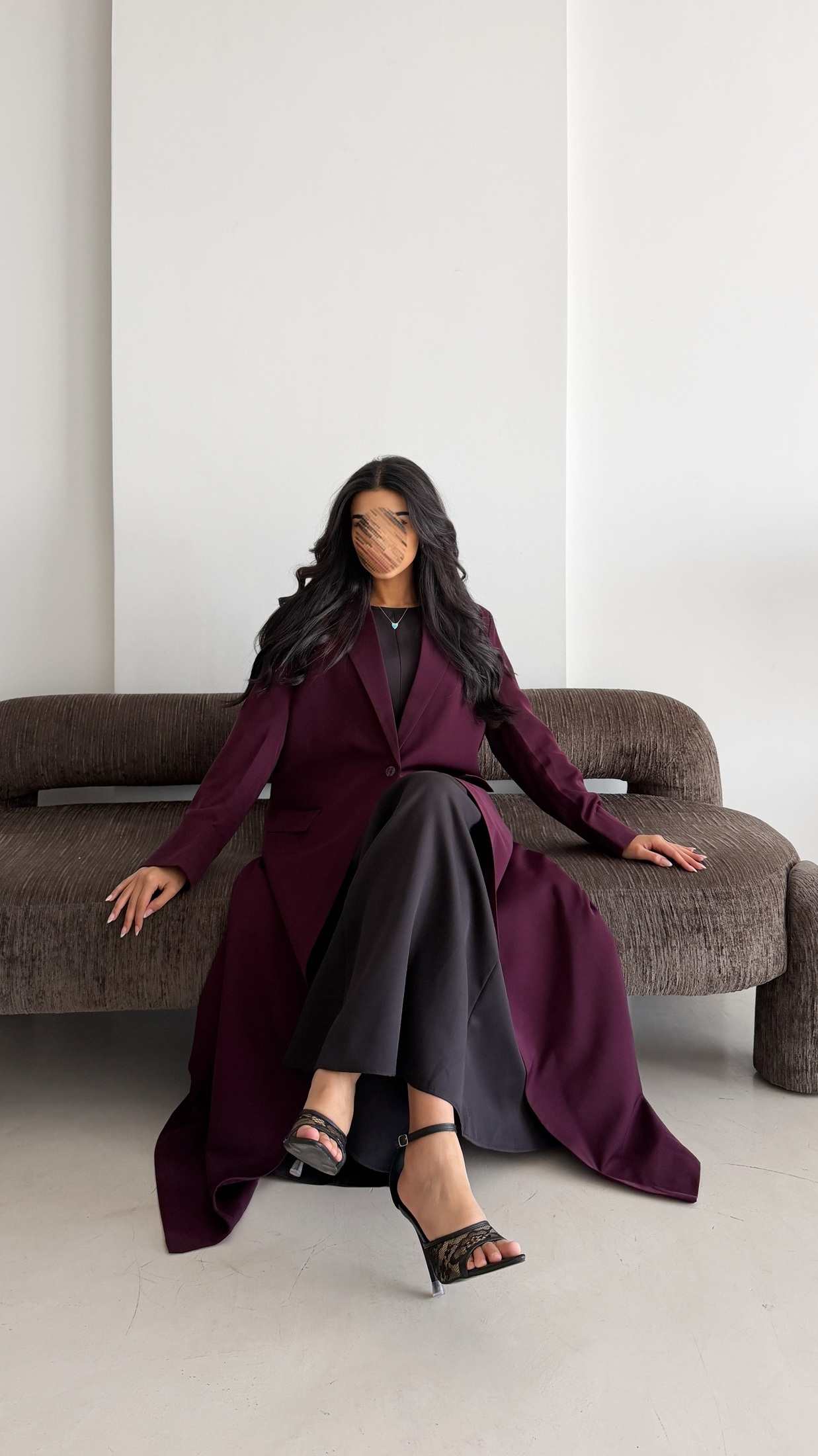 MWT1191 - عباية بليزر|  Blazer Abaya - Aya