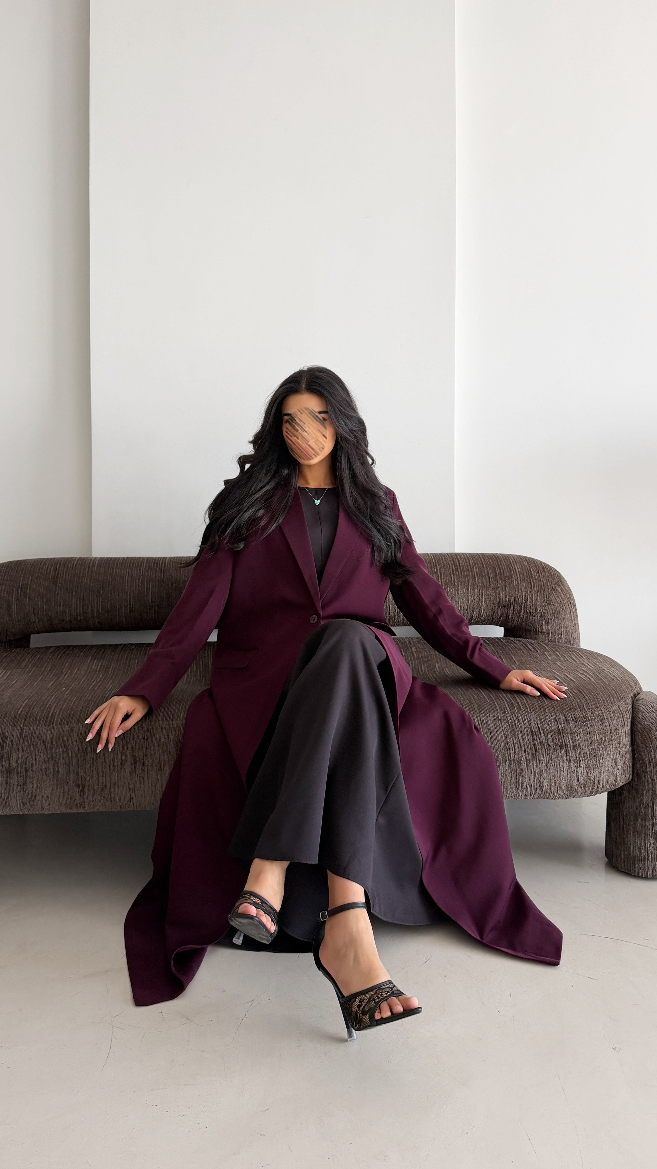 MWT1191 - عباية بليزر|  Blazer Abaya