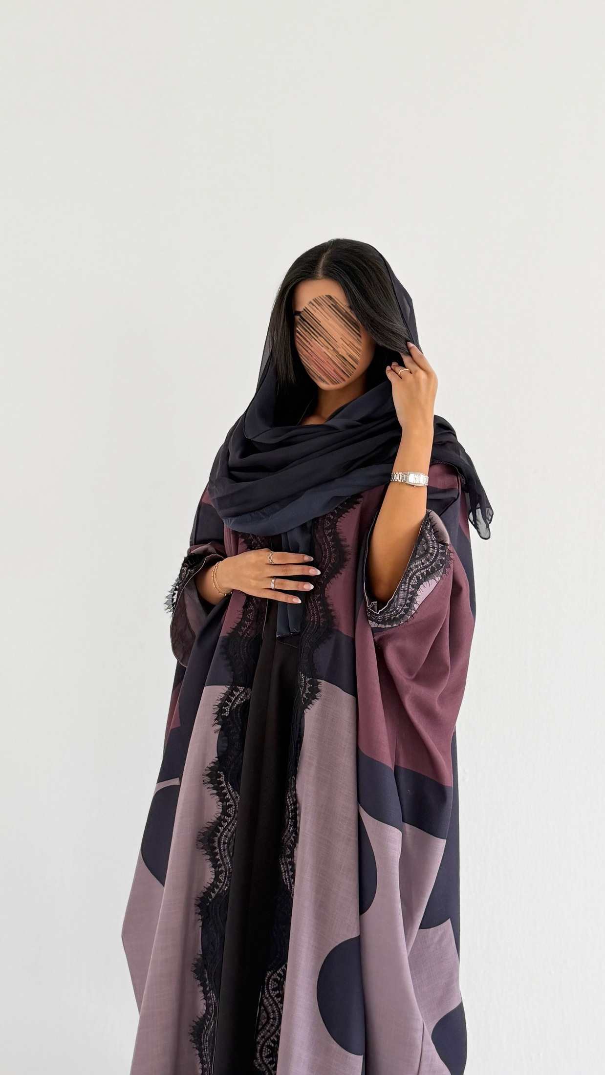 MWT1519 عباية طباعة | Printed Abaya - Aya