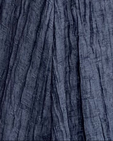 MWT5022 - قماش لينن كحلي فاتح قصة ربع كلوش - Aya