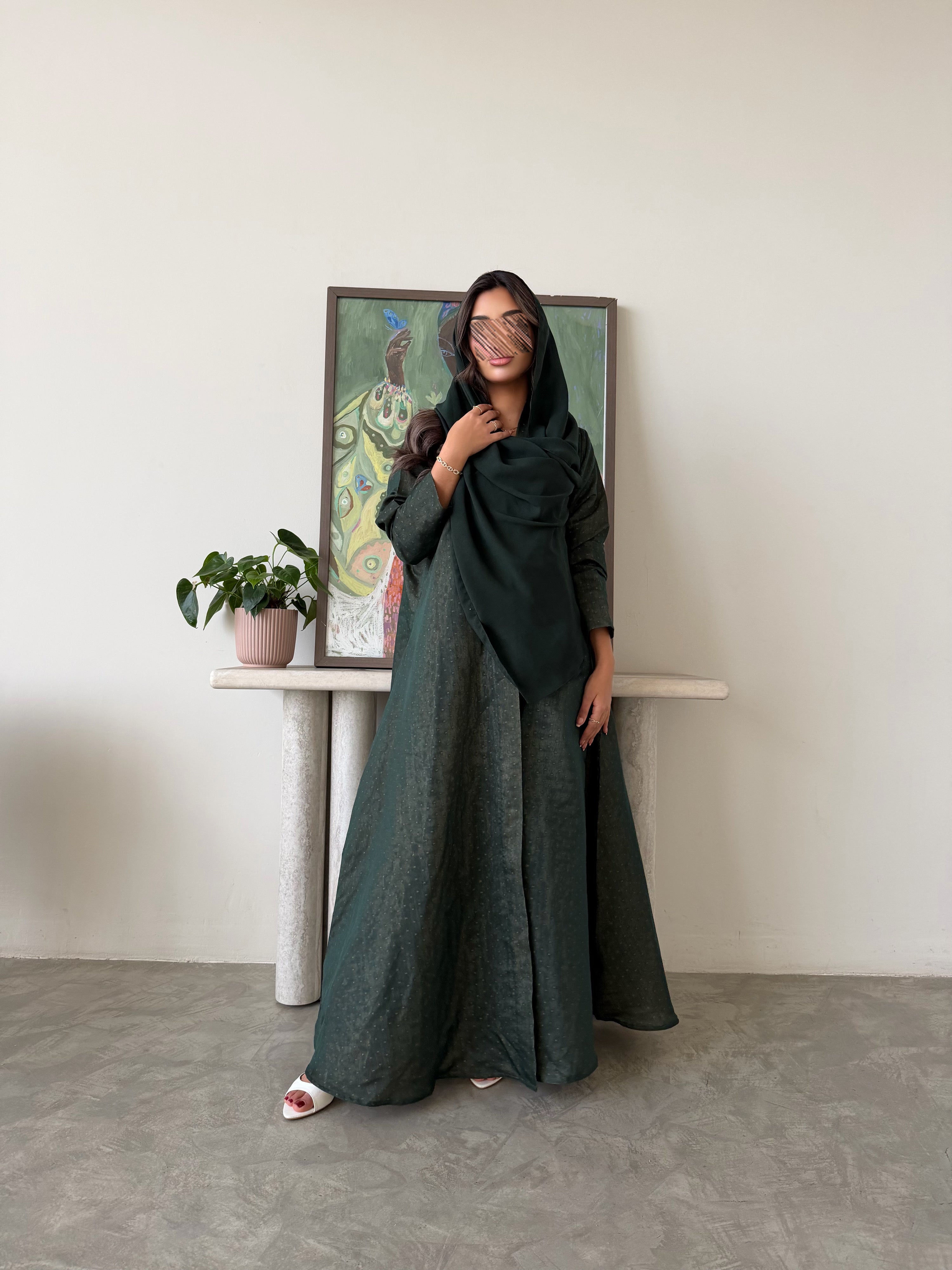 MWT768 - عباية لنن هندي - Aya