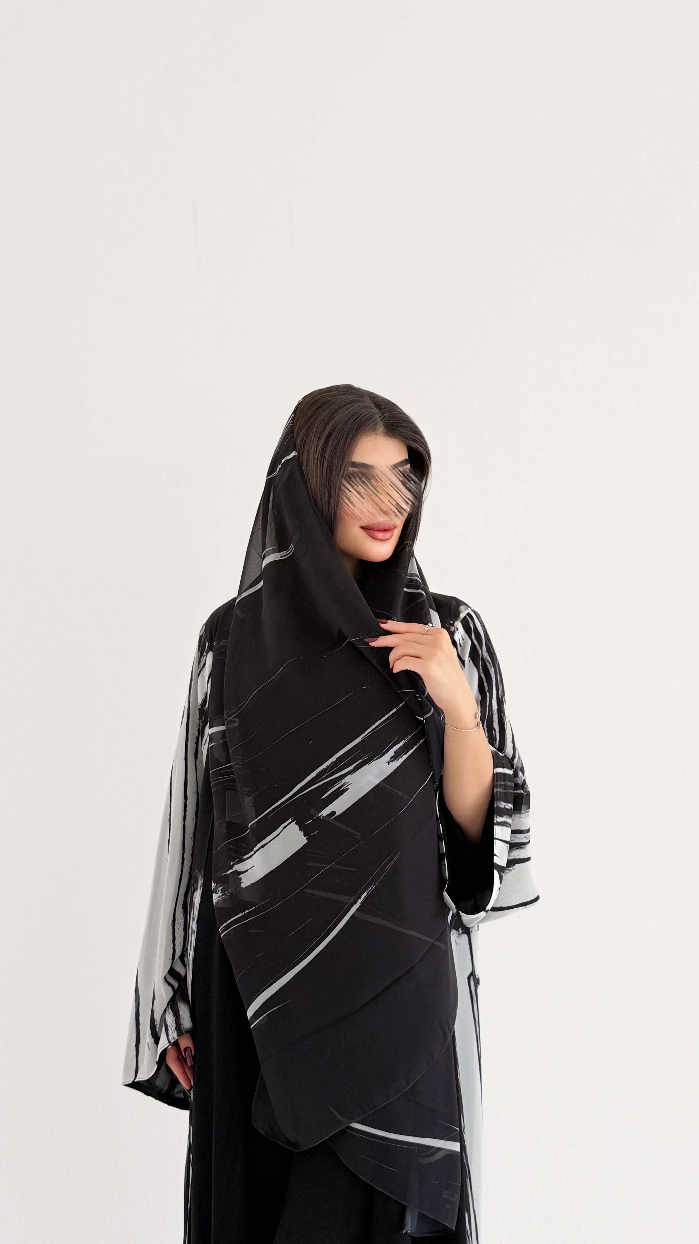 MWT1076 - عباية طباعة | Printed Abaya - Aya