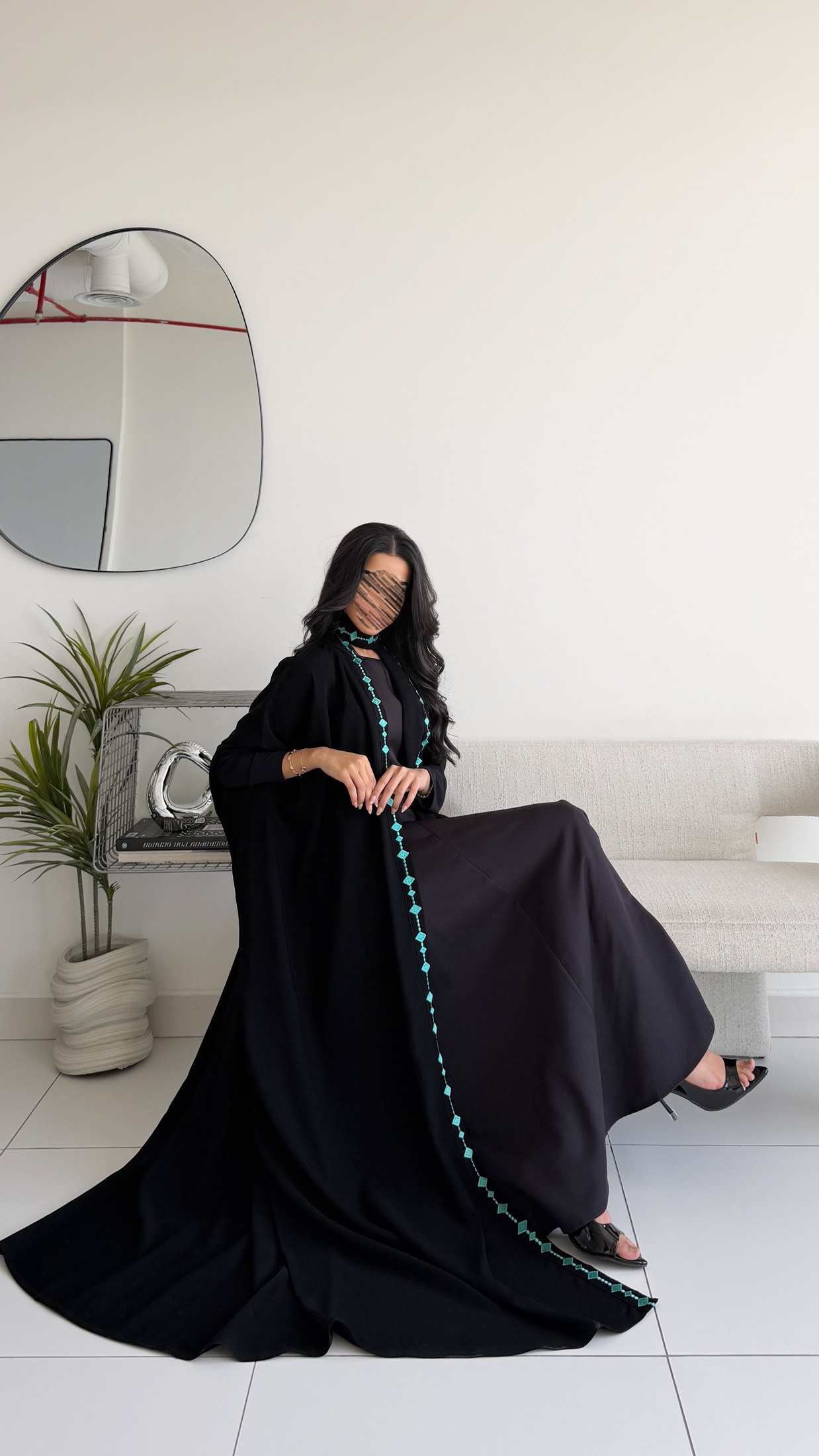 MWT1541 عباية تطريز بالامام - Aya