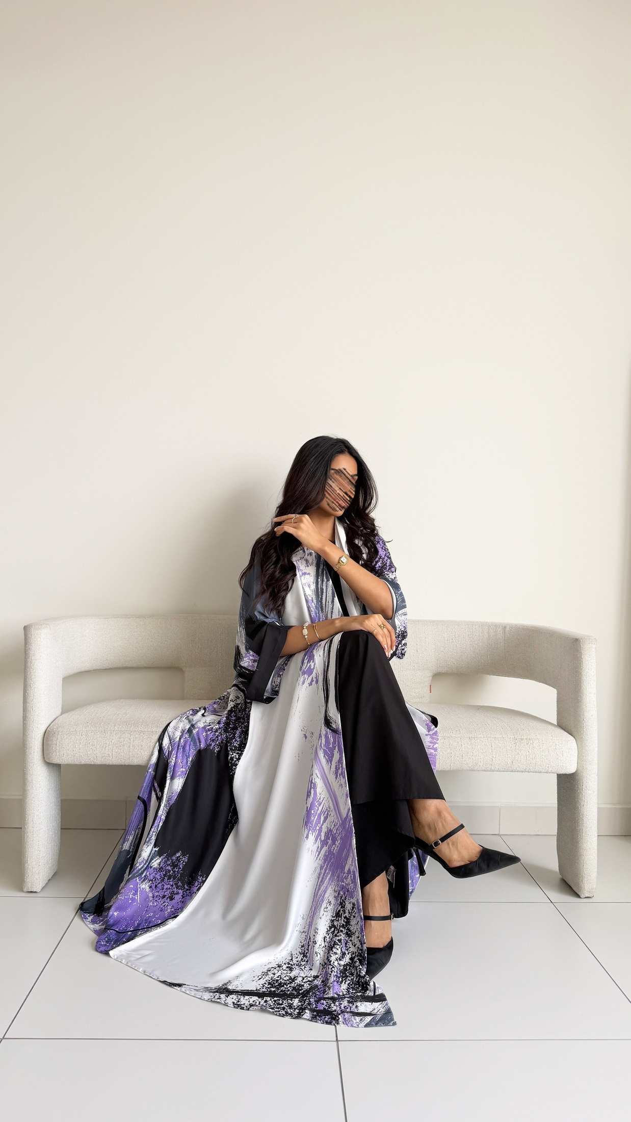 MWT1135 - عباية طباعة | Printed Abaya - Aya