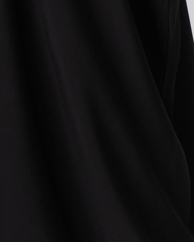 MWT4339 - عباية كريب إندونيسي بشت بتطريز أسود - Aya
