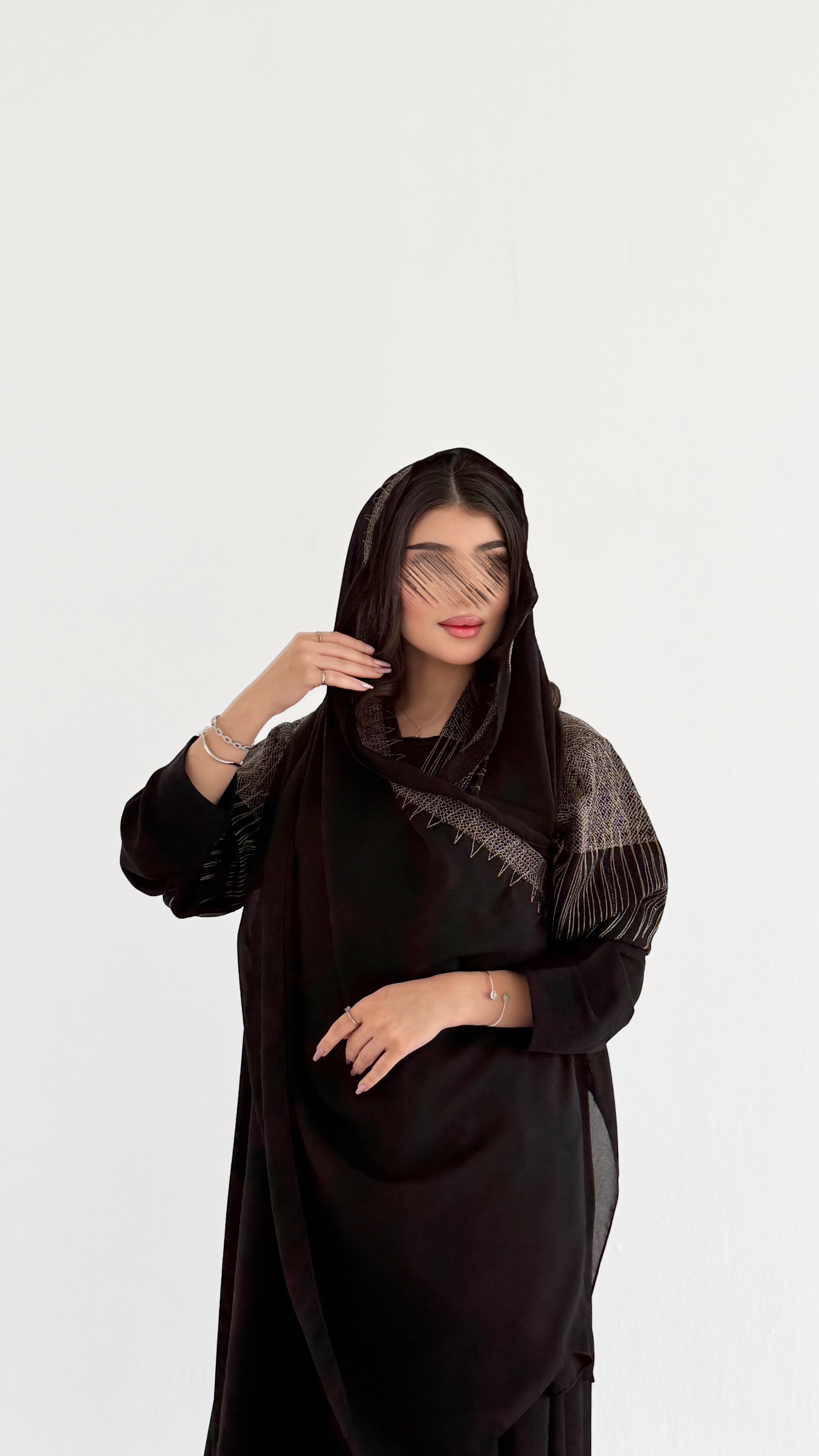 MW2096 - عباية كريب بقصة كلوش انيقة - Aya